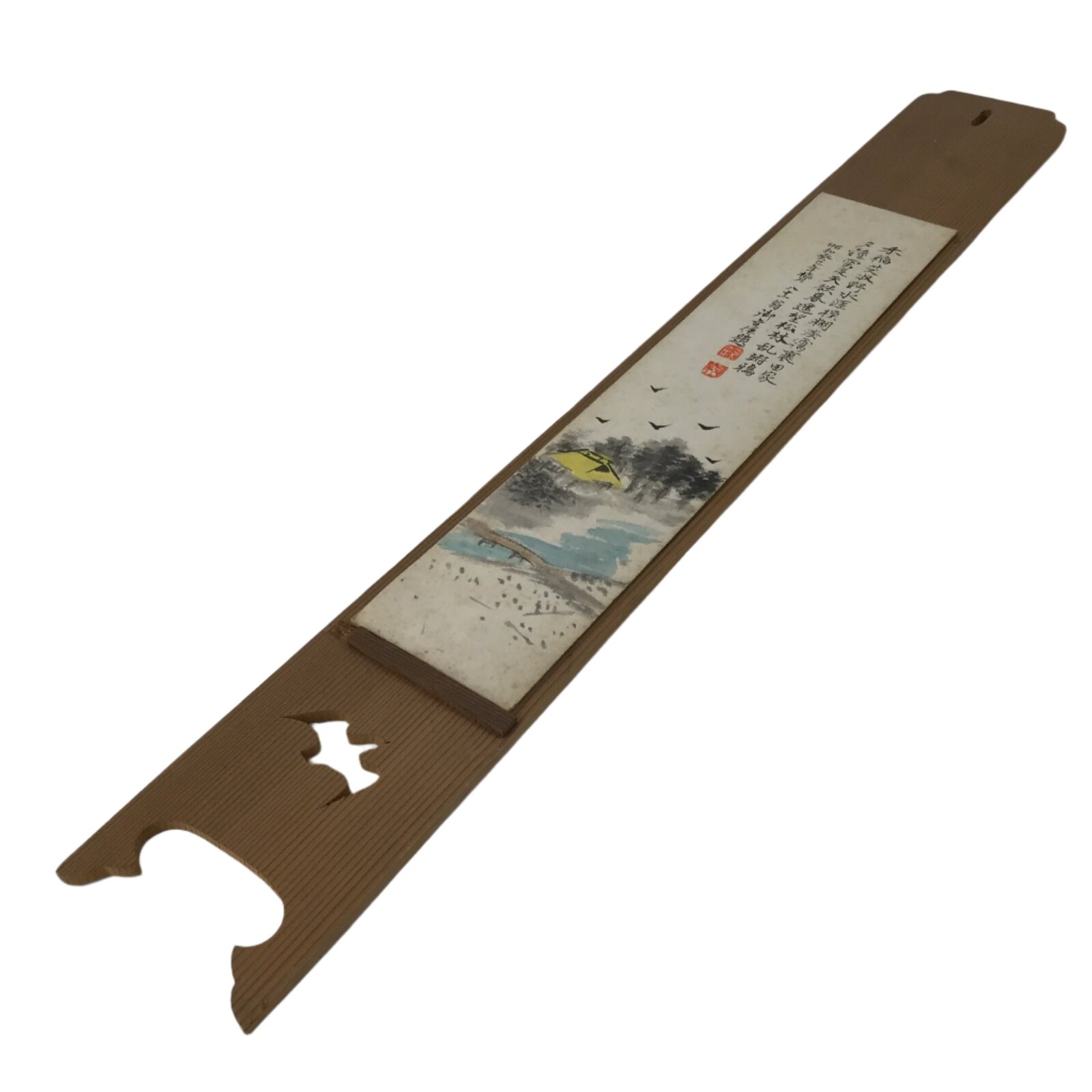 Japanese Wall Hanging Frame Tanzaku-Kake Shikishi Display Art Board River FL393