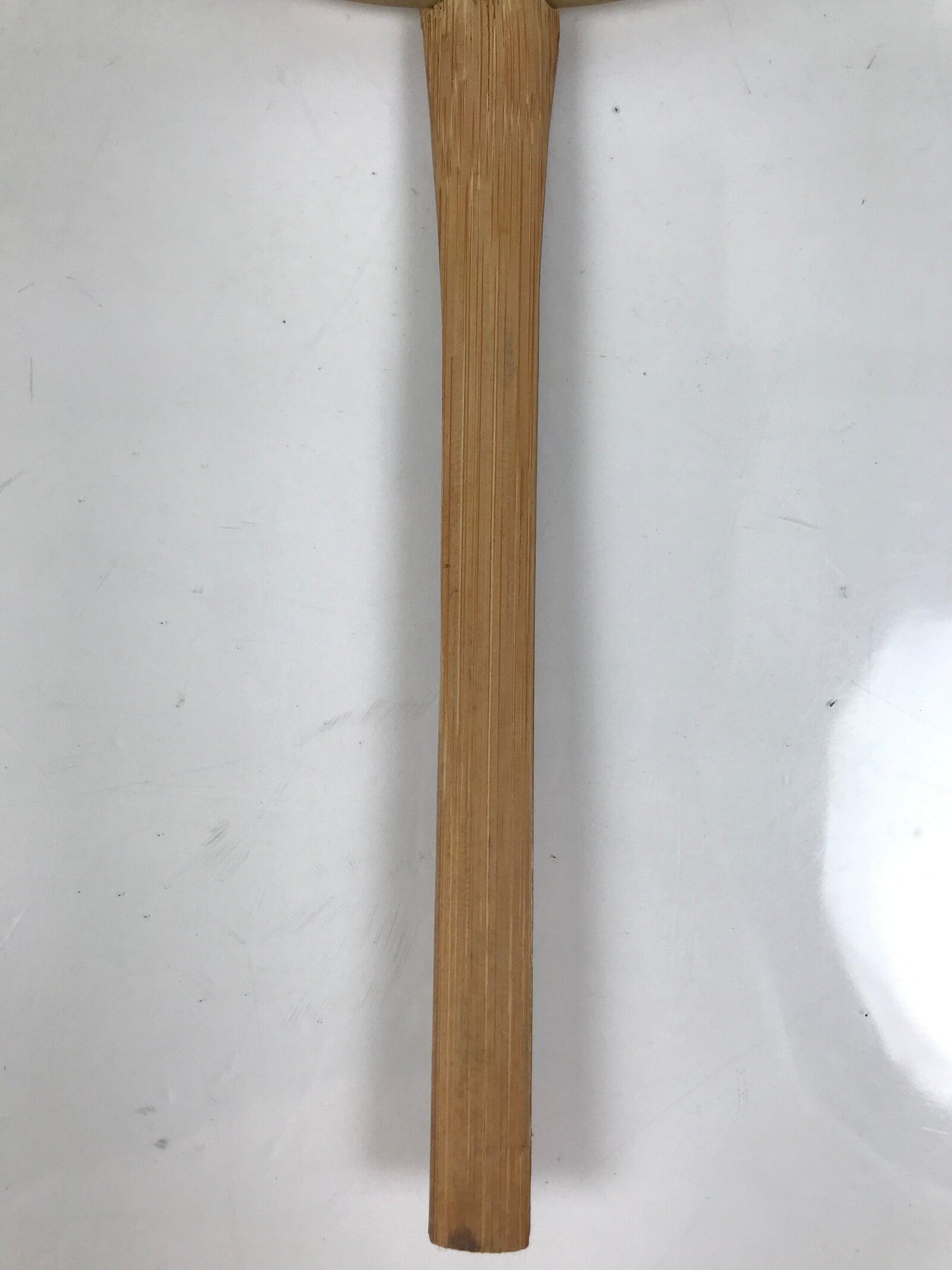 Japanese Washi Paper Fan Uchiwa Bamboo Frame Vtg Red Blue Flowers Karakusa U187