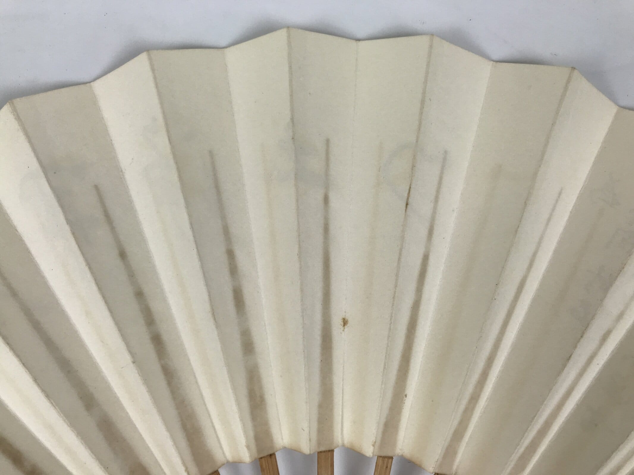 Japanese Washi Paper Folding Fan Vtg Calligraphy Sensu Bamboo Frame Black 4D990