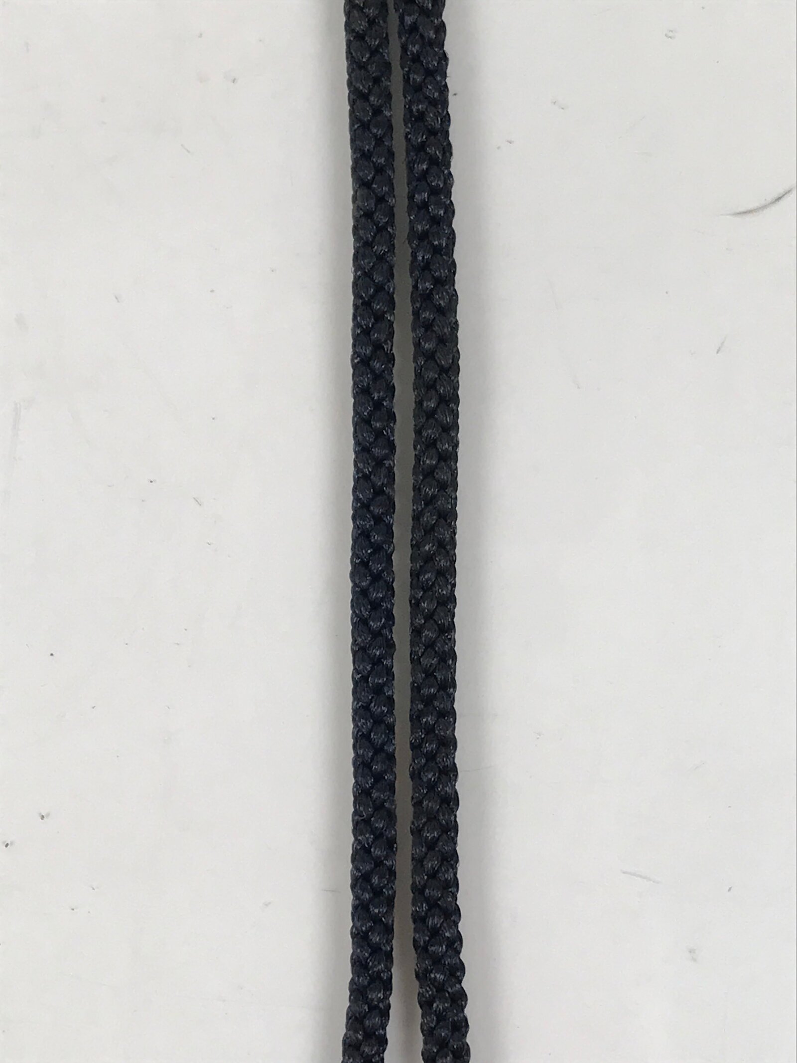 Japanese Western Bolo Loop Tie Vtg Woman Birds Slide Metal Tips Black JK888