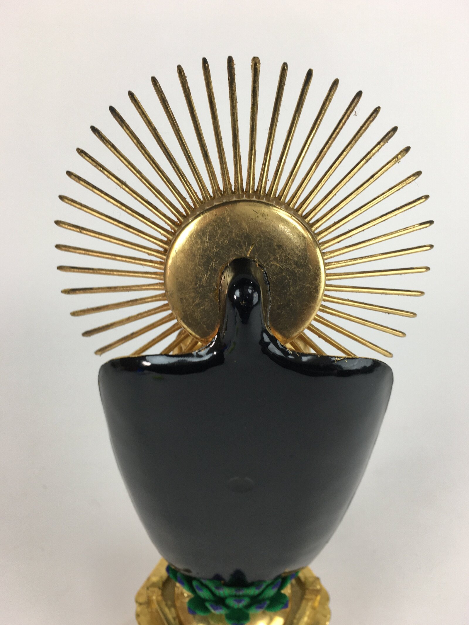 Japanese Wood Buddhist Altar Statue Vtg Nyorai Shaka Amida Gold Lacquer BD638