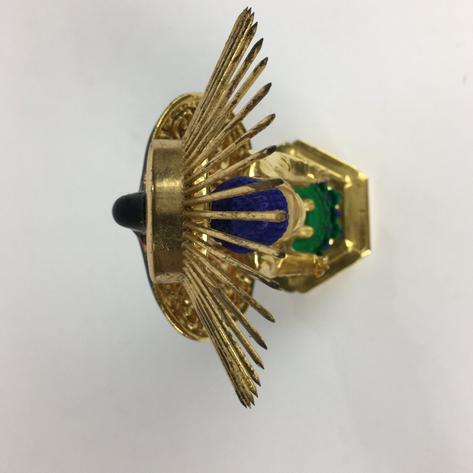 Japanese Wood Buddhist Altar Statue Vtg Nyorai Shaka Amida Gold Lacquer BD638