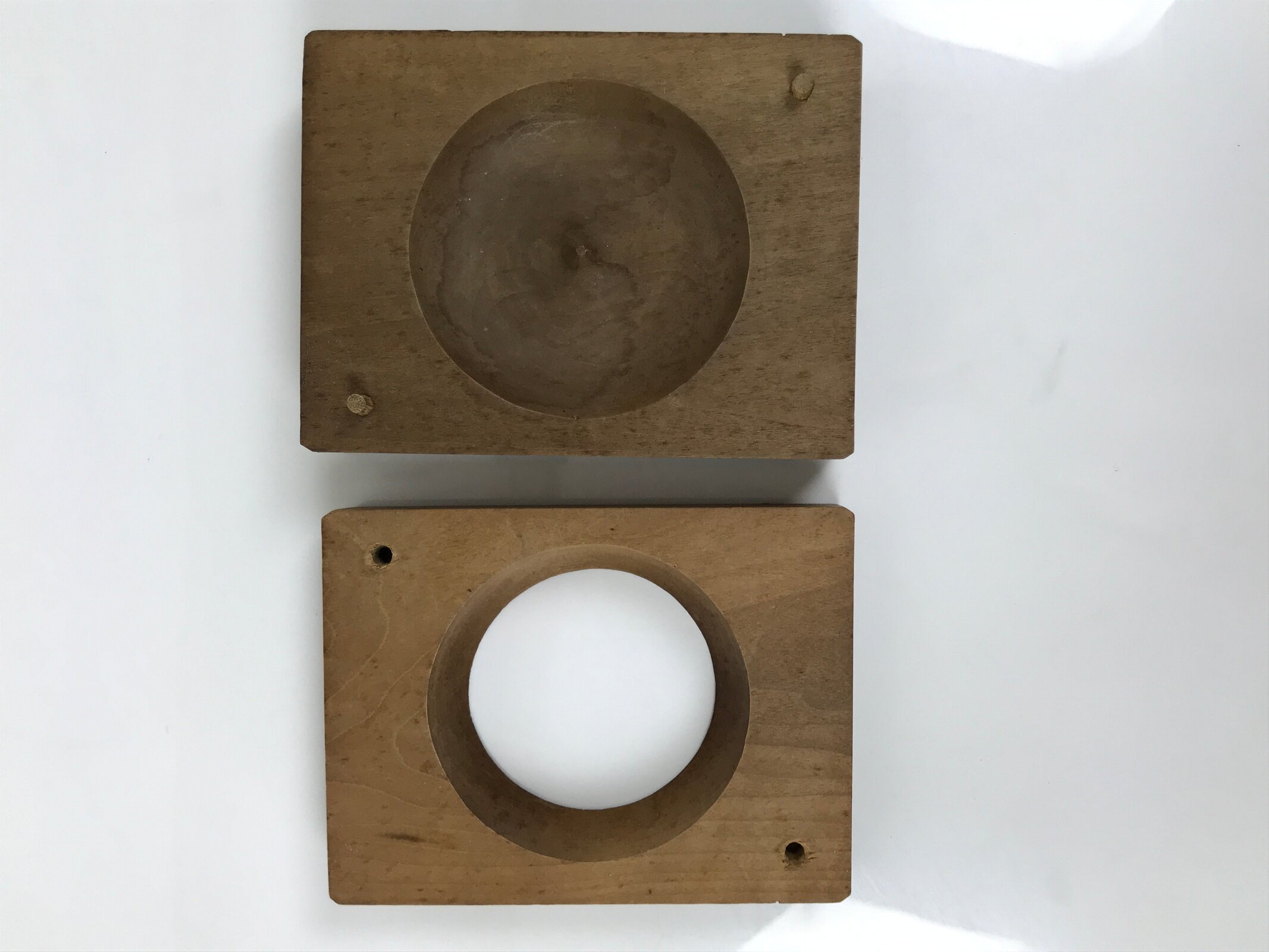 Japanese Wood Carved Kashigata Cake Mold Vtg Sweet Wagashi Apple Ringo Kg803