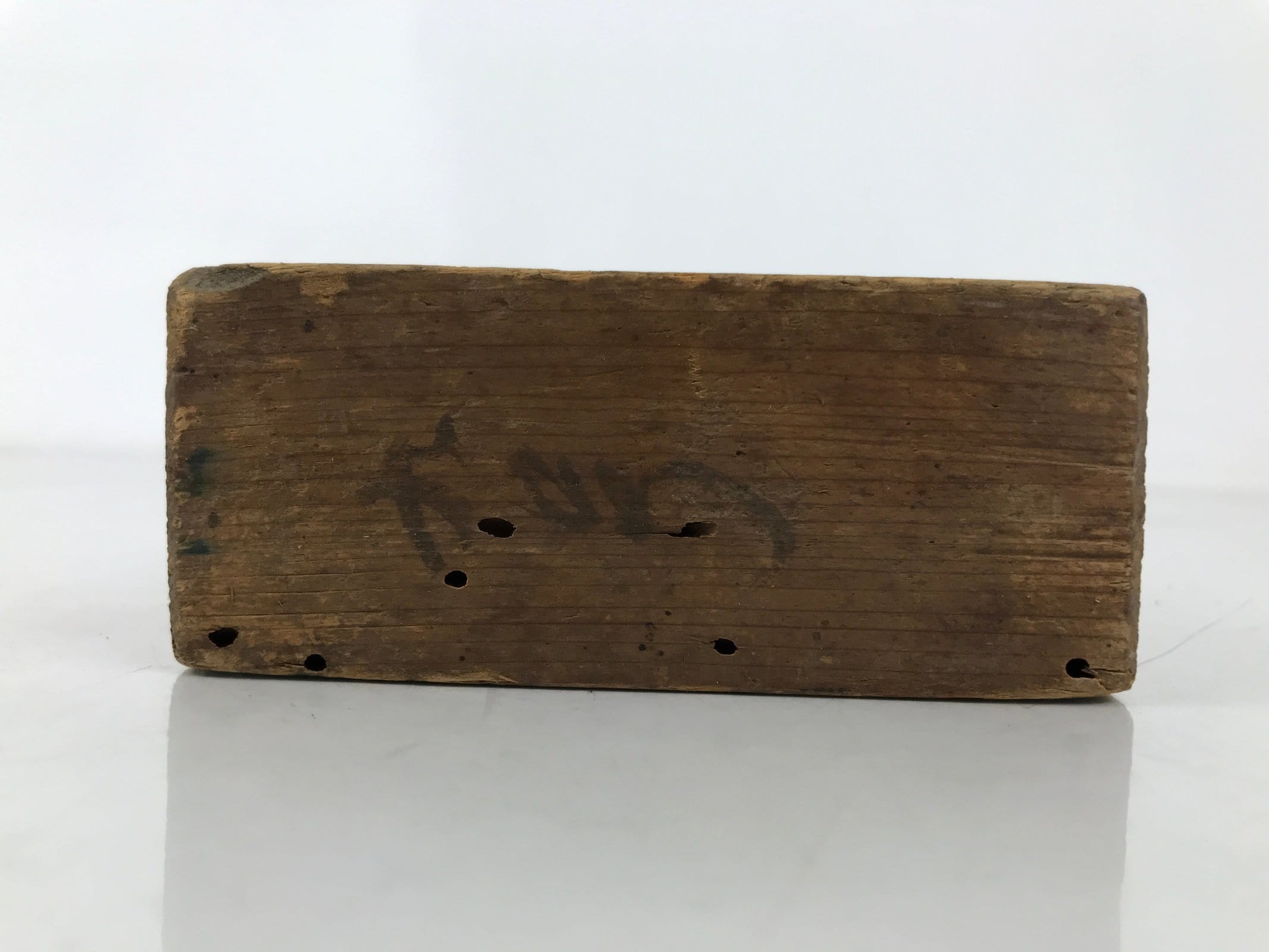 Japanese Wood Carved Kashigata Cake Mold Vtg Sweet Wagashi Clam Shell Kai Kg731