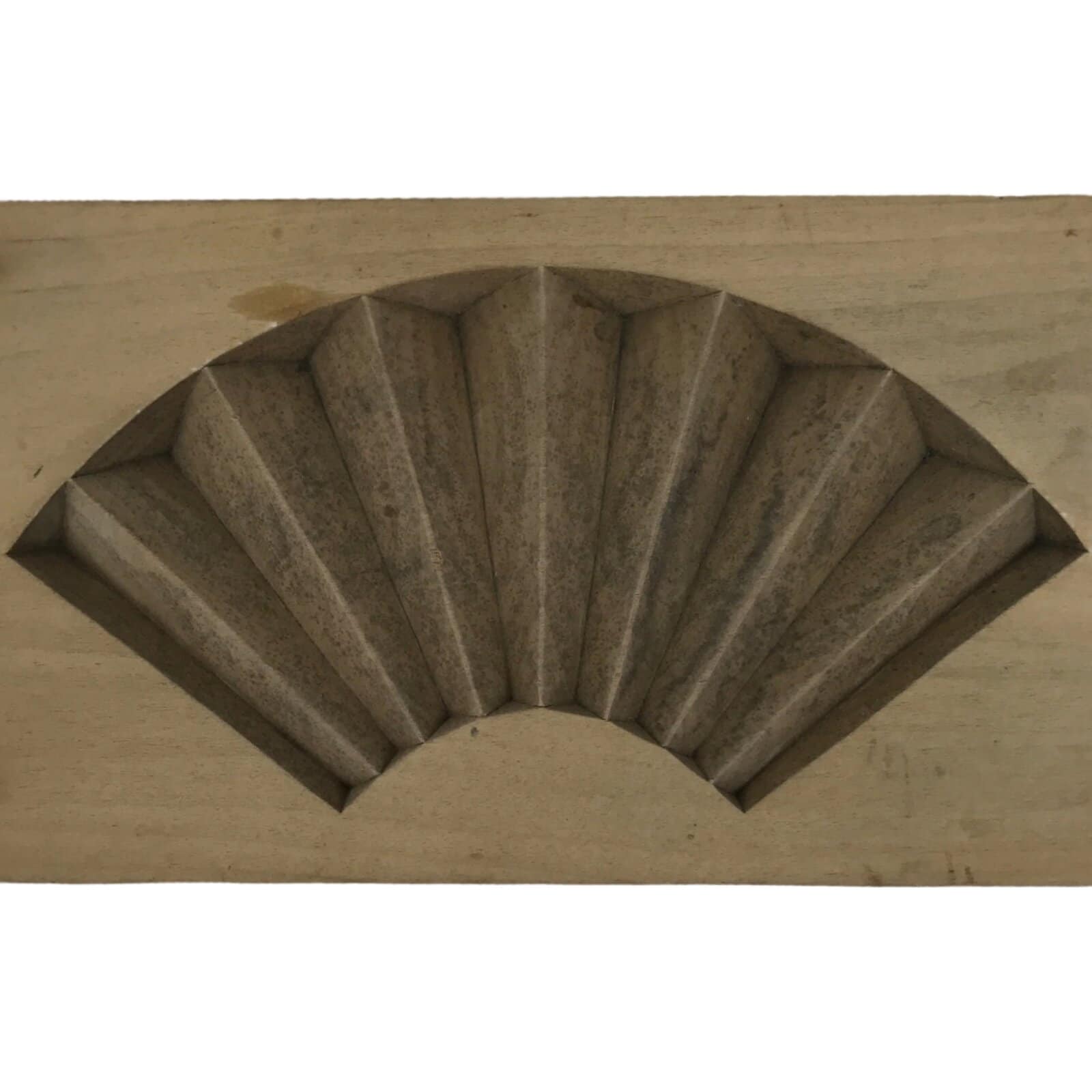 Japanese Wood Carved Kashigata Cake Mold Vtg Sweet Wagashi Folding Fan Kg709