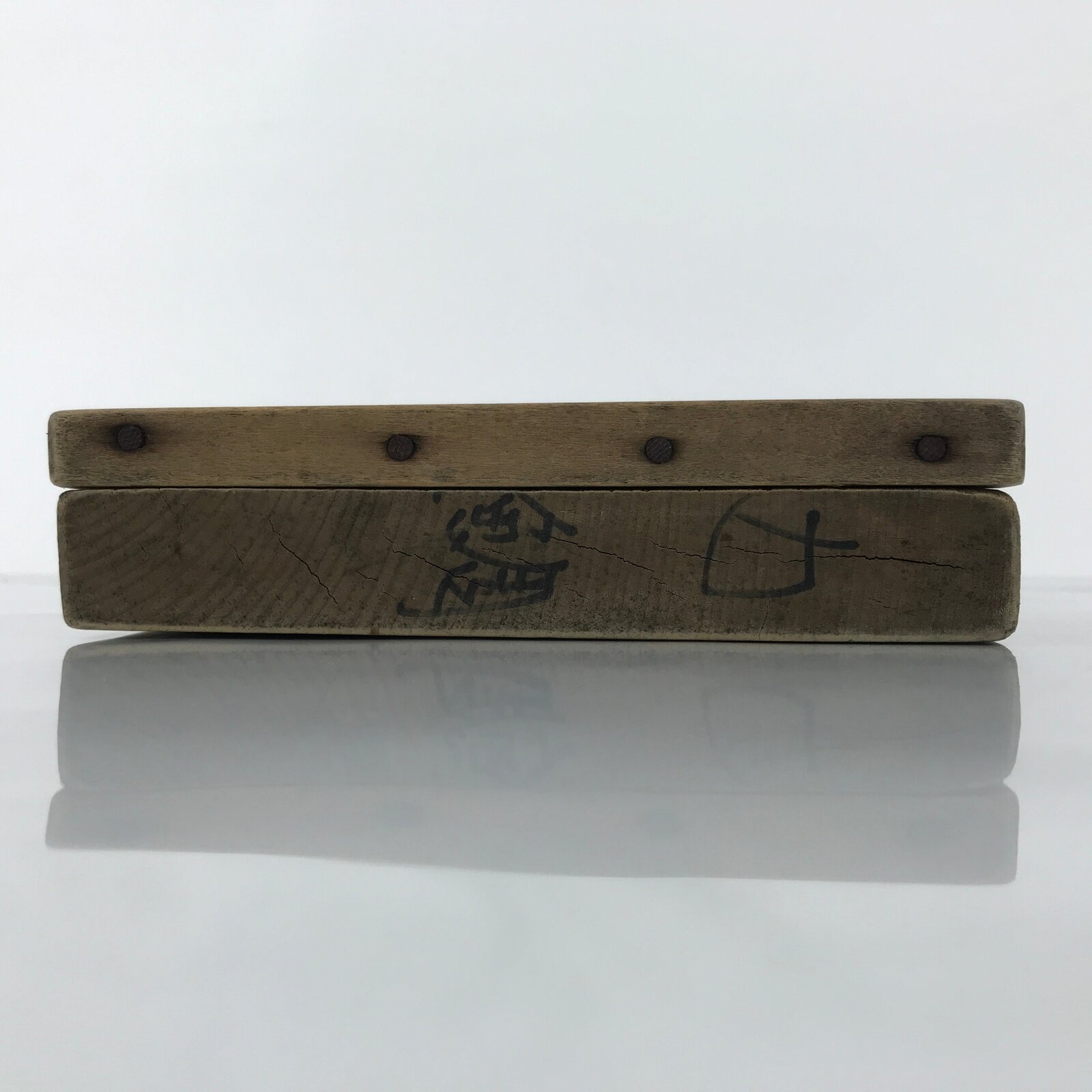 Japanese Wood Carved Kashigata Cake Mold Vtg Sweet Wagashi Tai Madai Fish Kg811