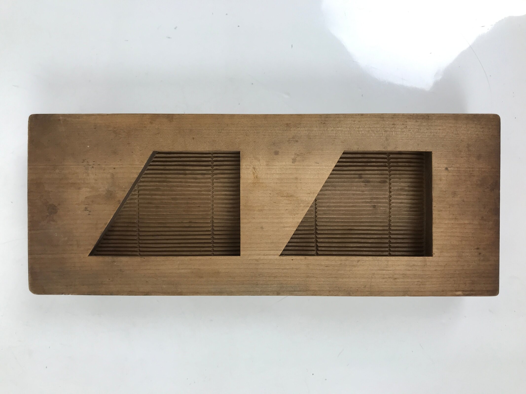 Japanese Wood Carved Kashigata Cake Mold Vtg Sweet Wagashi Wheat Gluten Kg702