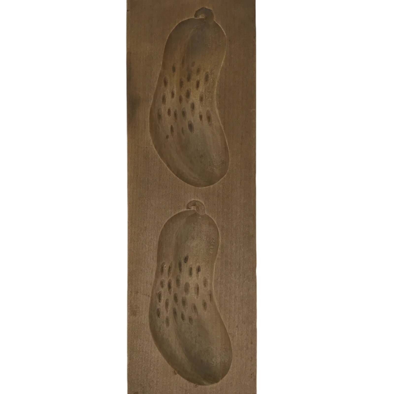 Japanese Wood Carved Kashigata Cake Mold Vtg Sweet Wagashi Zucchini Gourd Kg620