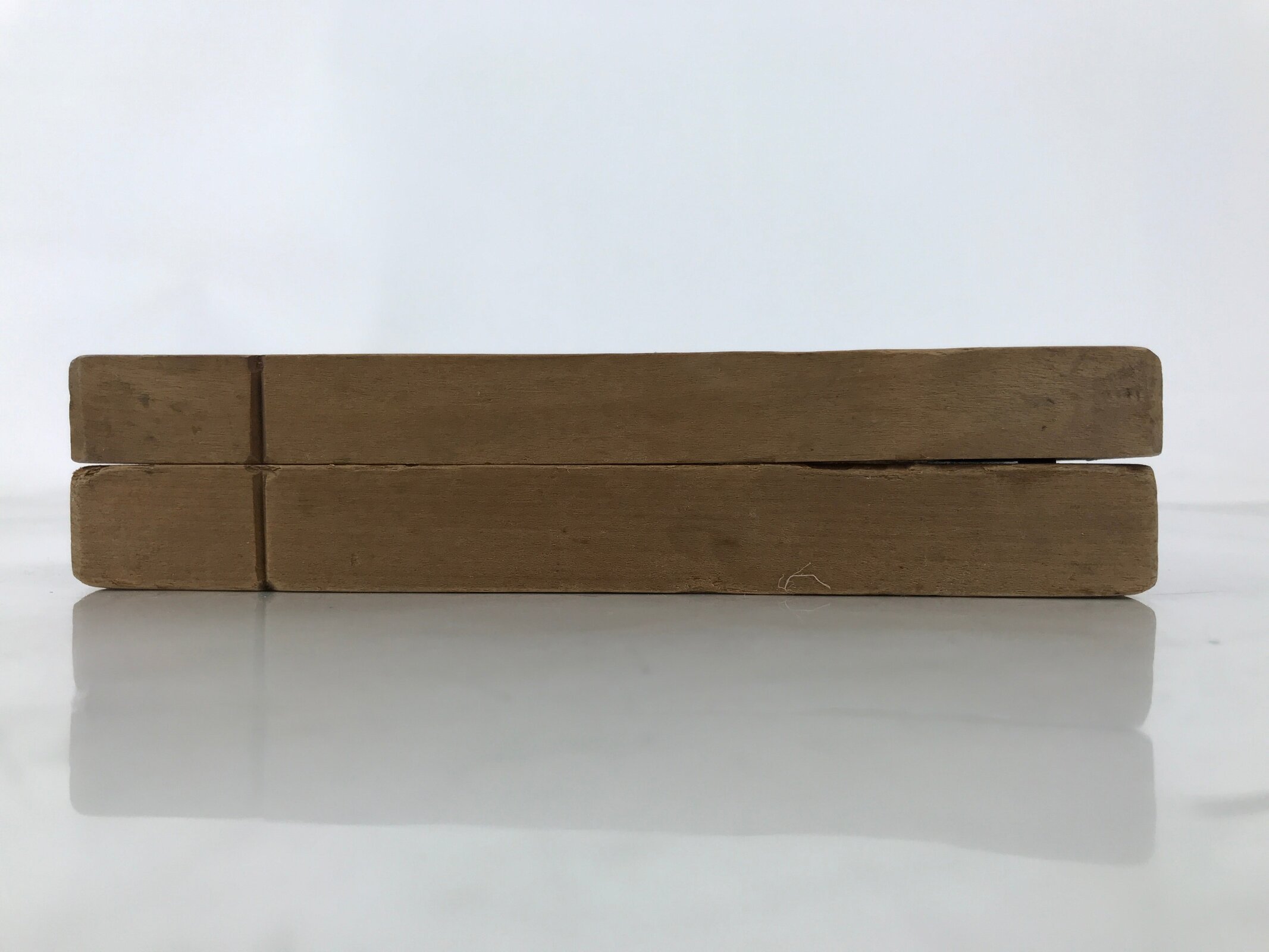 Japanese Wood Carved Kashigata Cake Mold Vtg Wagashi Komatsuna Spinach Kg722