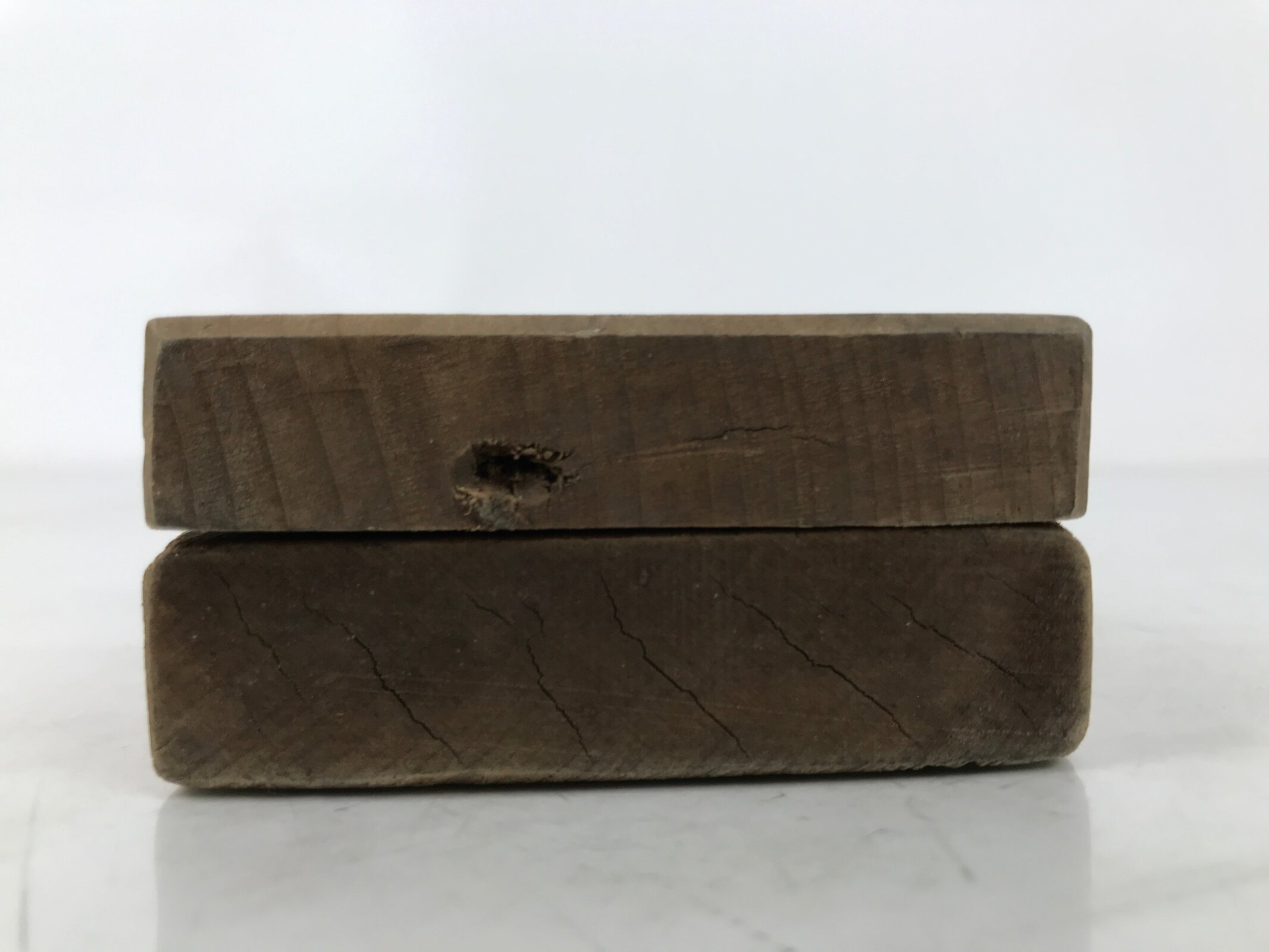 Japanese Wood Carved Kashigata Cake Mold Vtg Wagashi Komatsuna Spinach Kg722