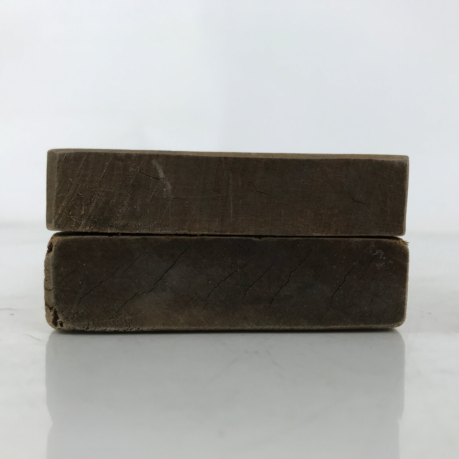 Japanese Wood Carved Kashigata Cake Mold Vtg Wagashi Komatsuna Spinach Kg722