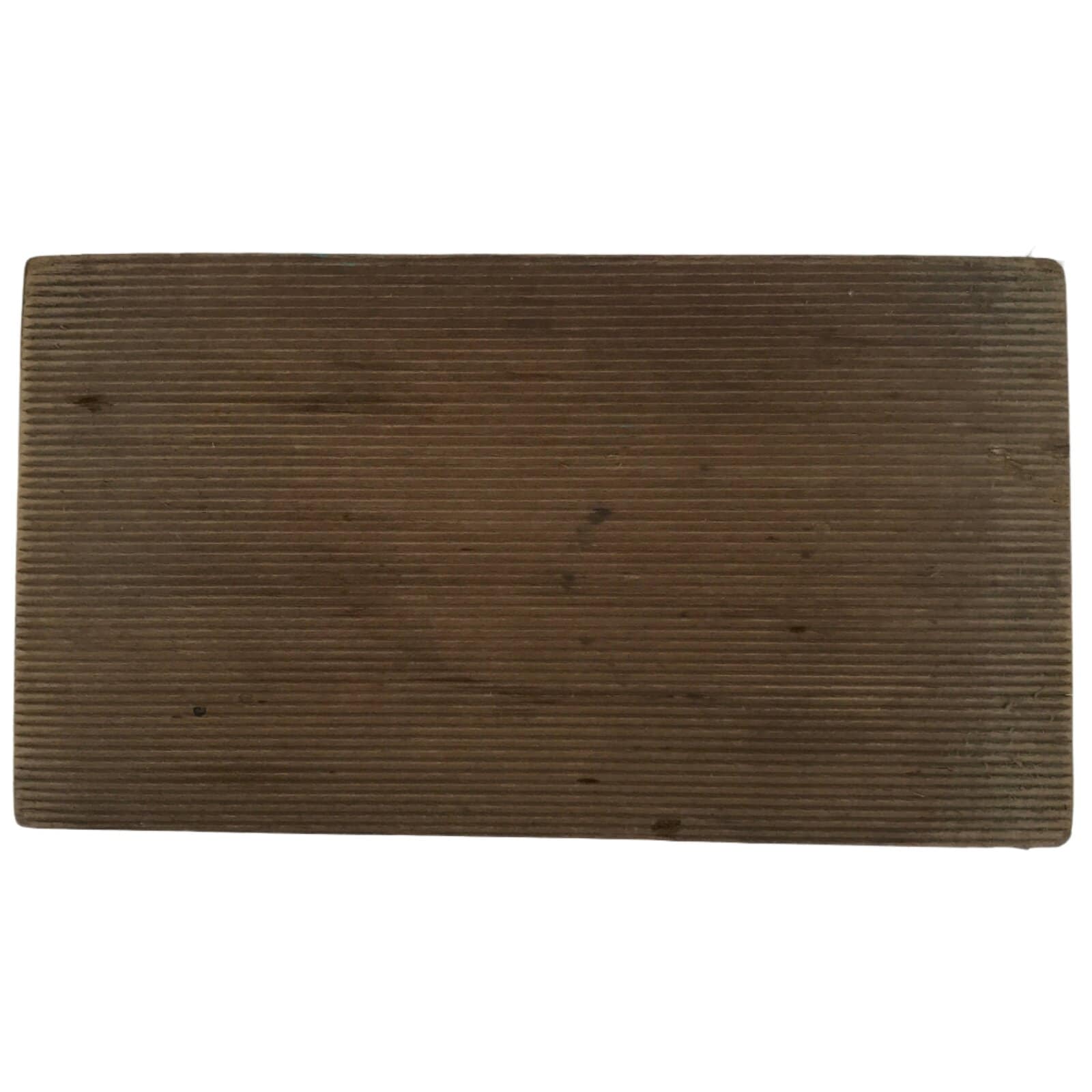 Japanese Wood Carved Kashigata Cake Mold Wagashi Line Pattern Back Plate Kg649