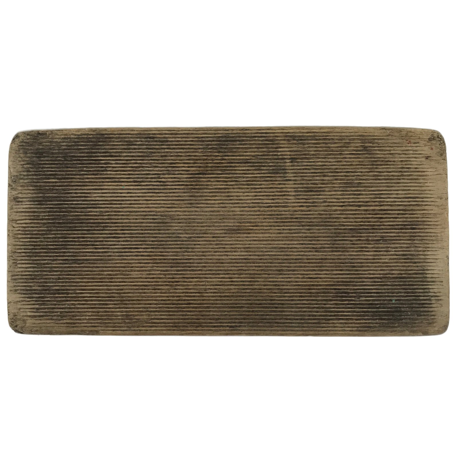 Japanese Wood Carved Kashigata Cake Mold Wagashi Line Pattern Back Plate Kg768