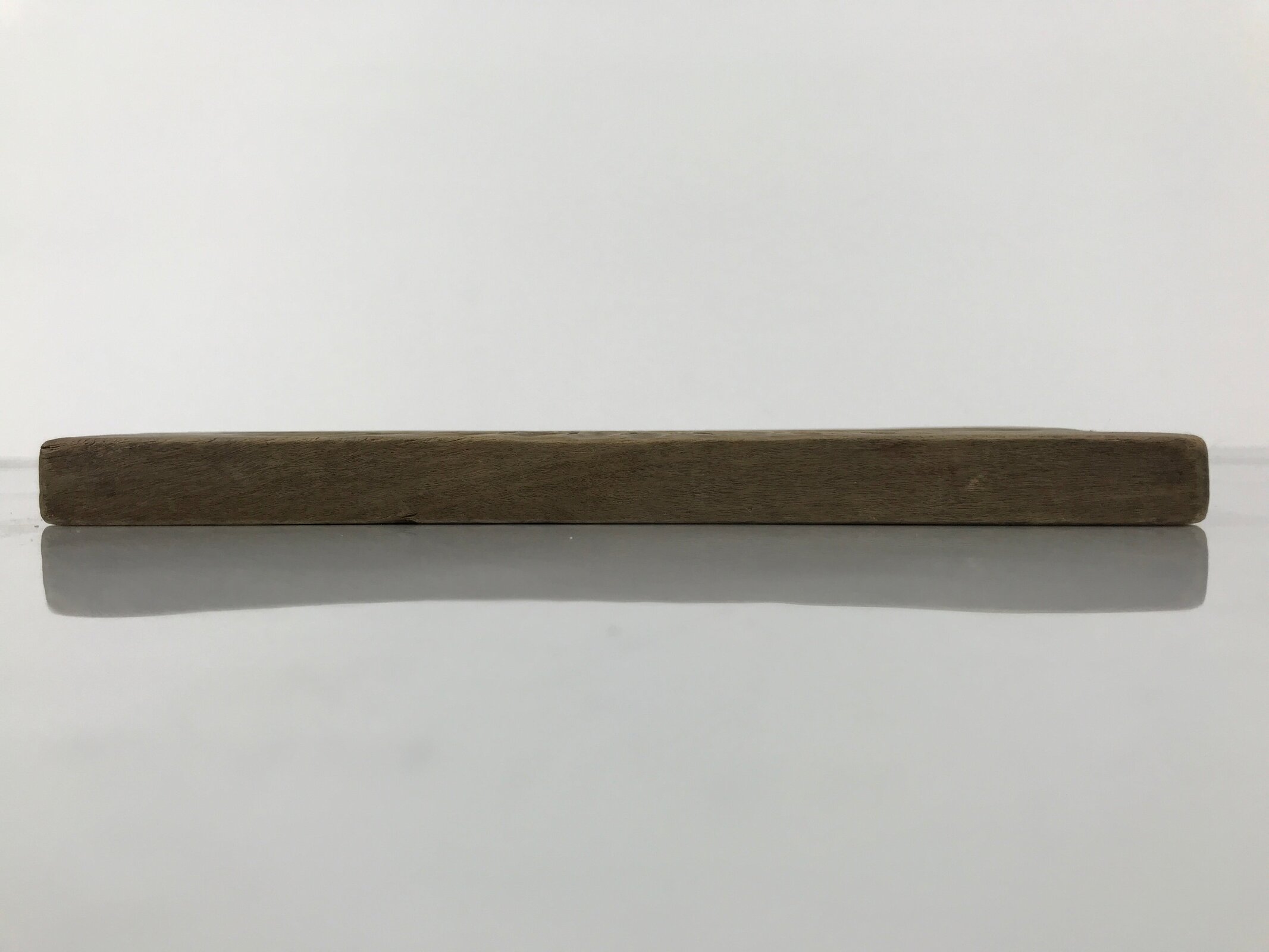 Japanese Wood Carved Kashigata Cake Mold Wagashi Lotus Leaf Back Plate Kg752