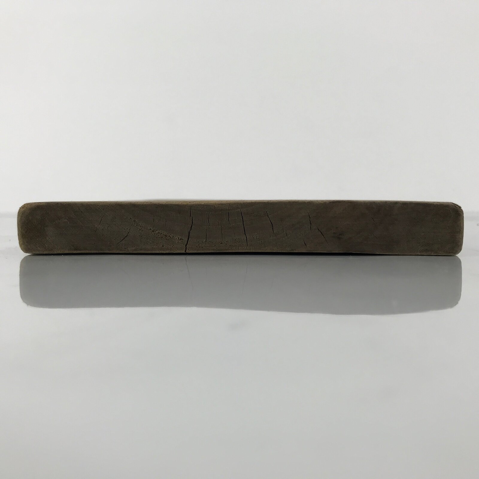 Japanese Wood Carved Kashigata Cake Mold Wagashi Lotus Leaf Back Plate Kg752