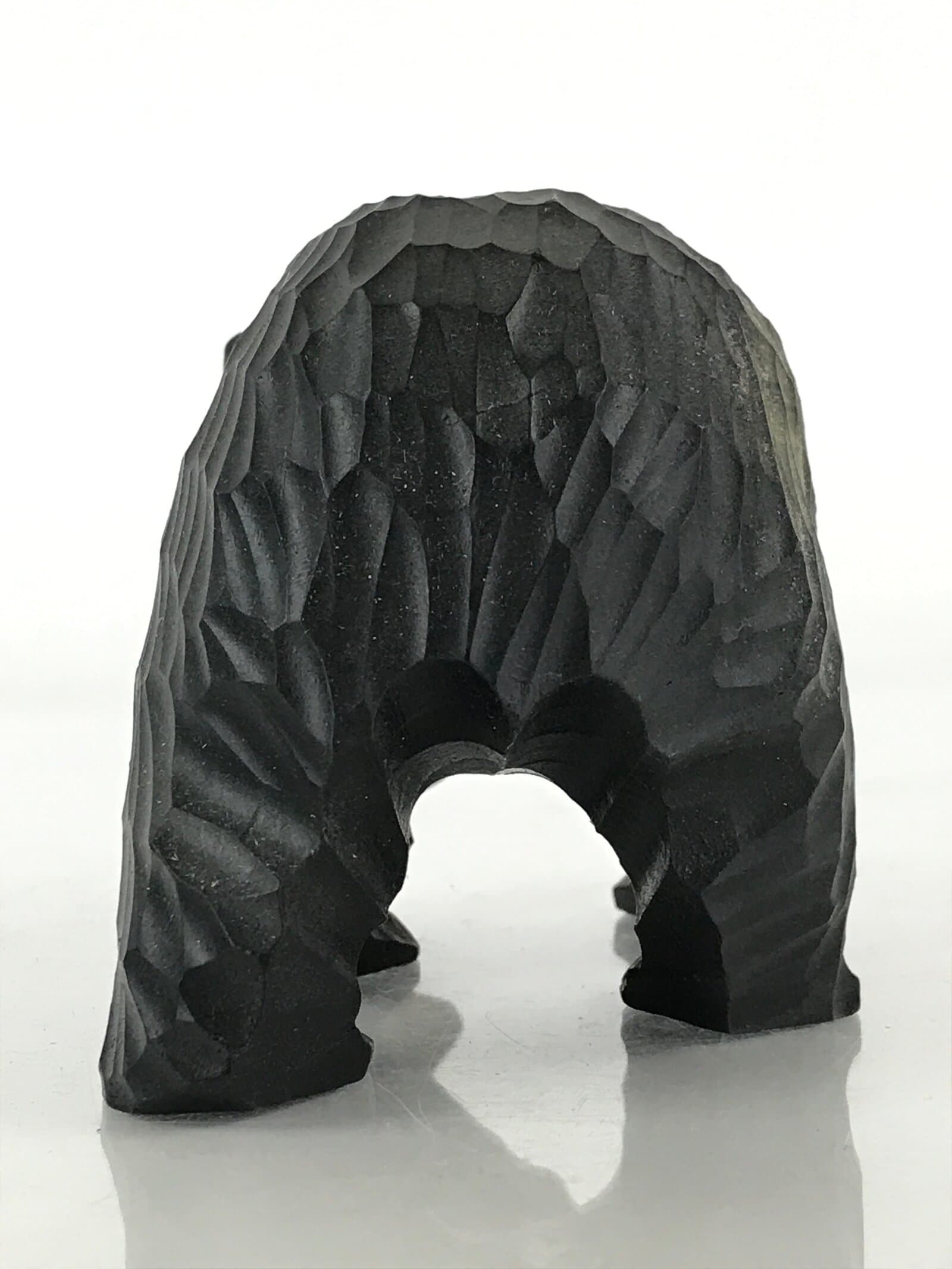 Japanese Wood Carving Bear Ainu Figurine Vtg Wood Ornament Black AB100