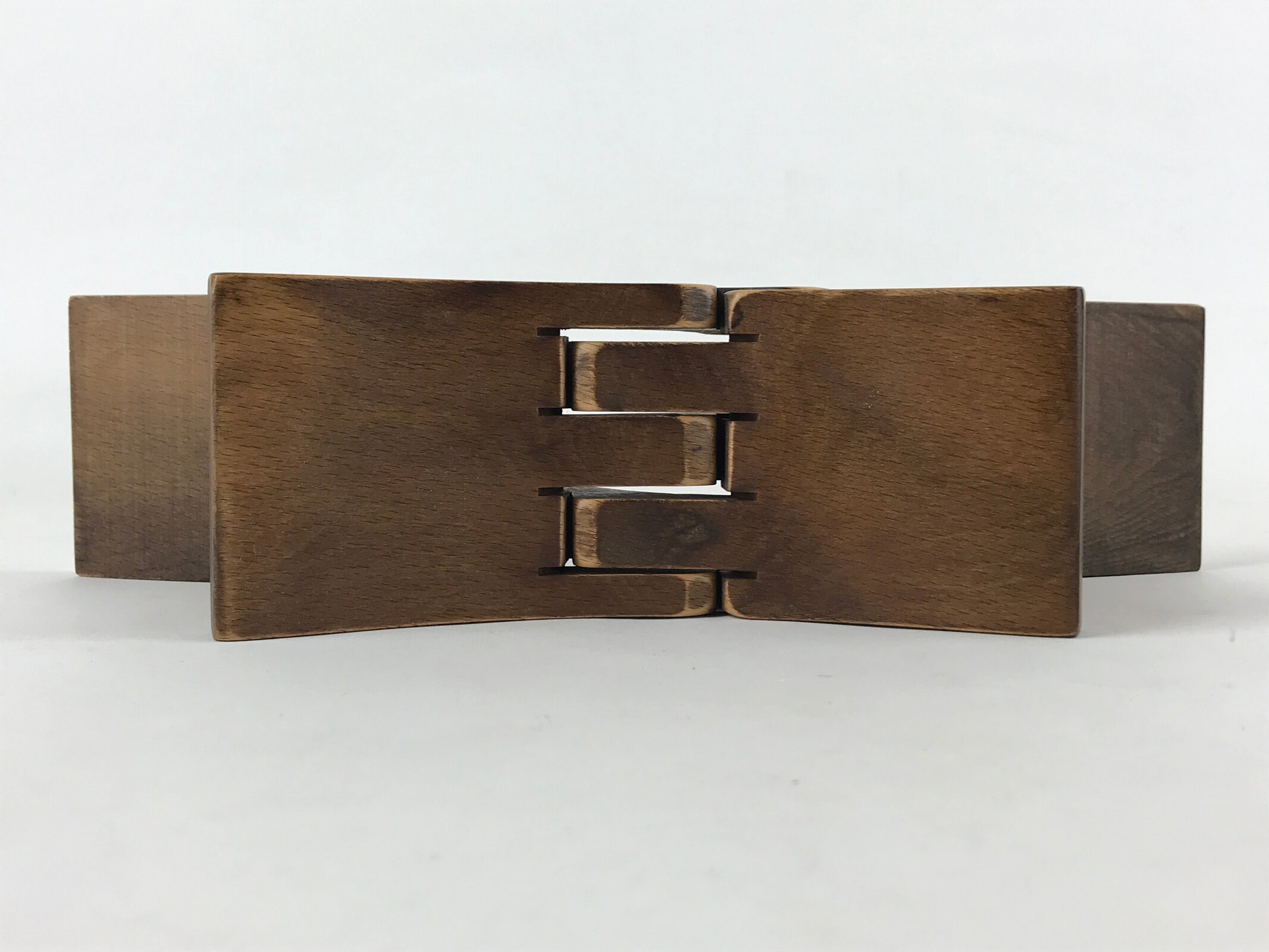 Japanese Wood Foldable Pillow Vtg Neck Rest Geisha Takamakura Dark Brown JK595