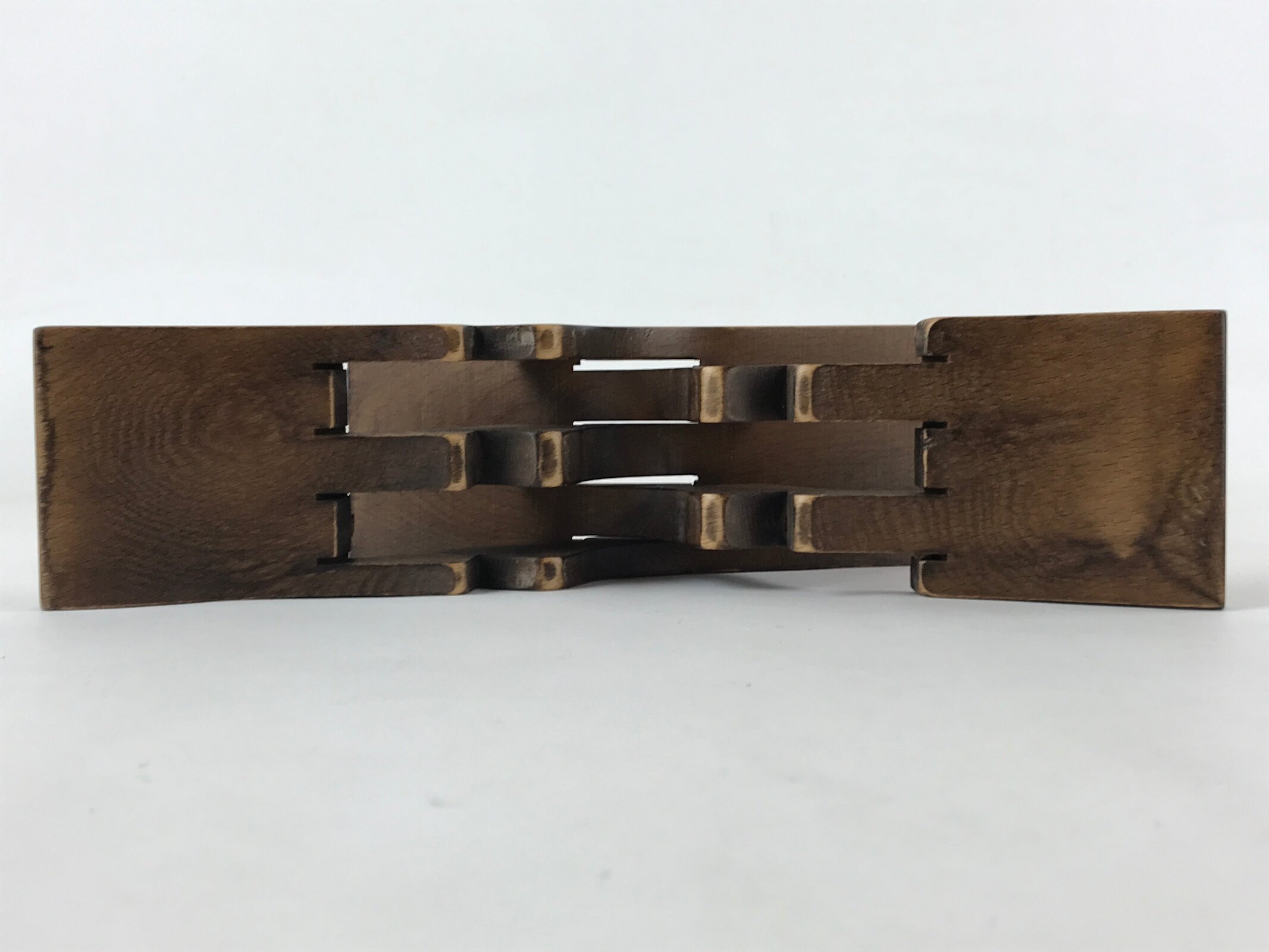 Japanese Wood Foldable Pillow Vtg Neck Rest Geisha Takamakura Dark Brown JK595