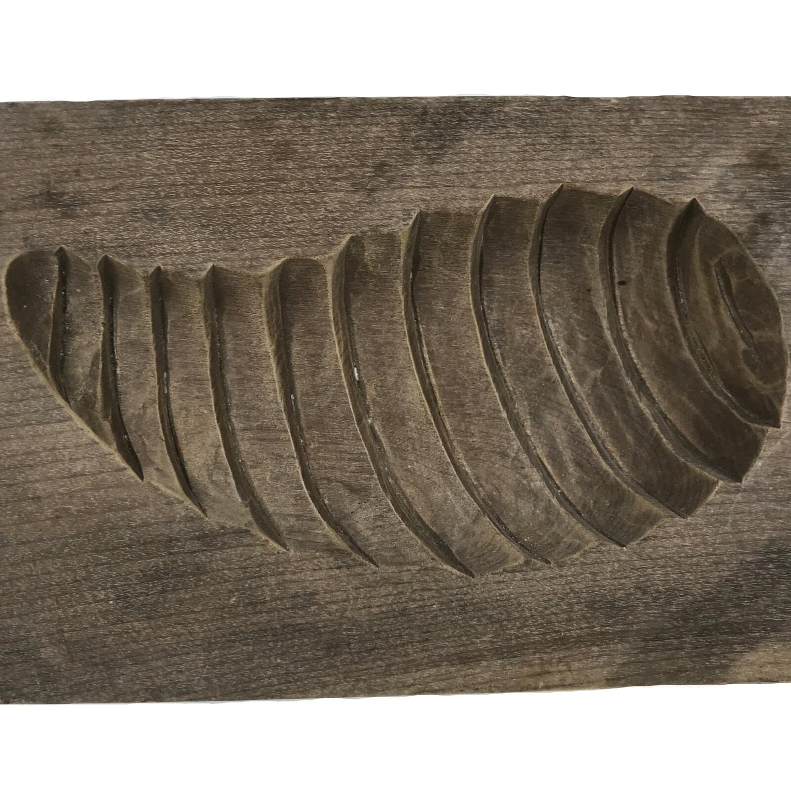 Japanese Wood Kashigata Cake Mold Vtg Sweet Wagashi Bamboo Shoot Takenoko Kg778