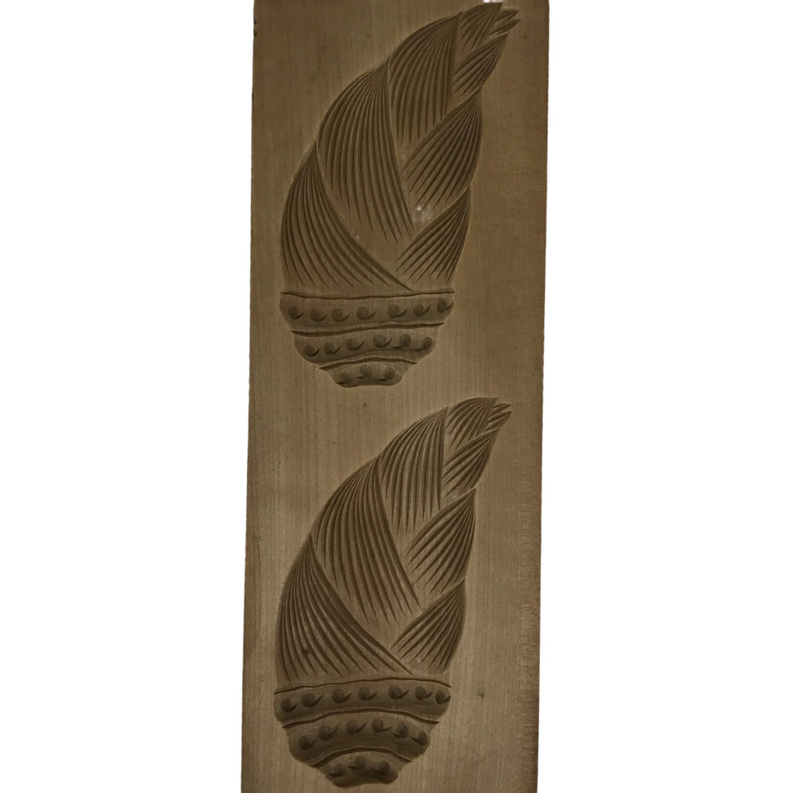 Japanese Wood Kashigata Cake Mold Vtg Sweet Wagashi Takenoko Bamboo Shoot Kg705