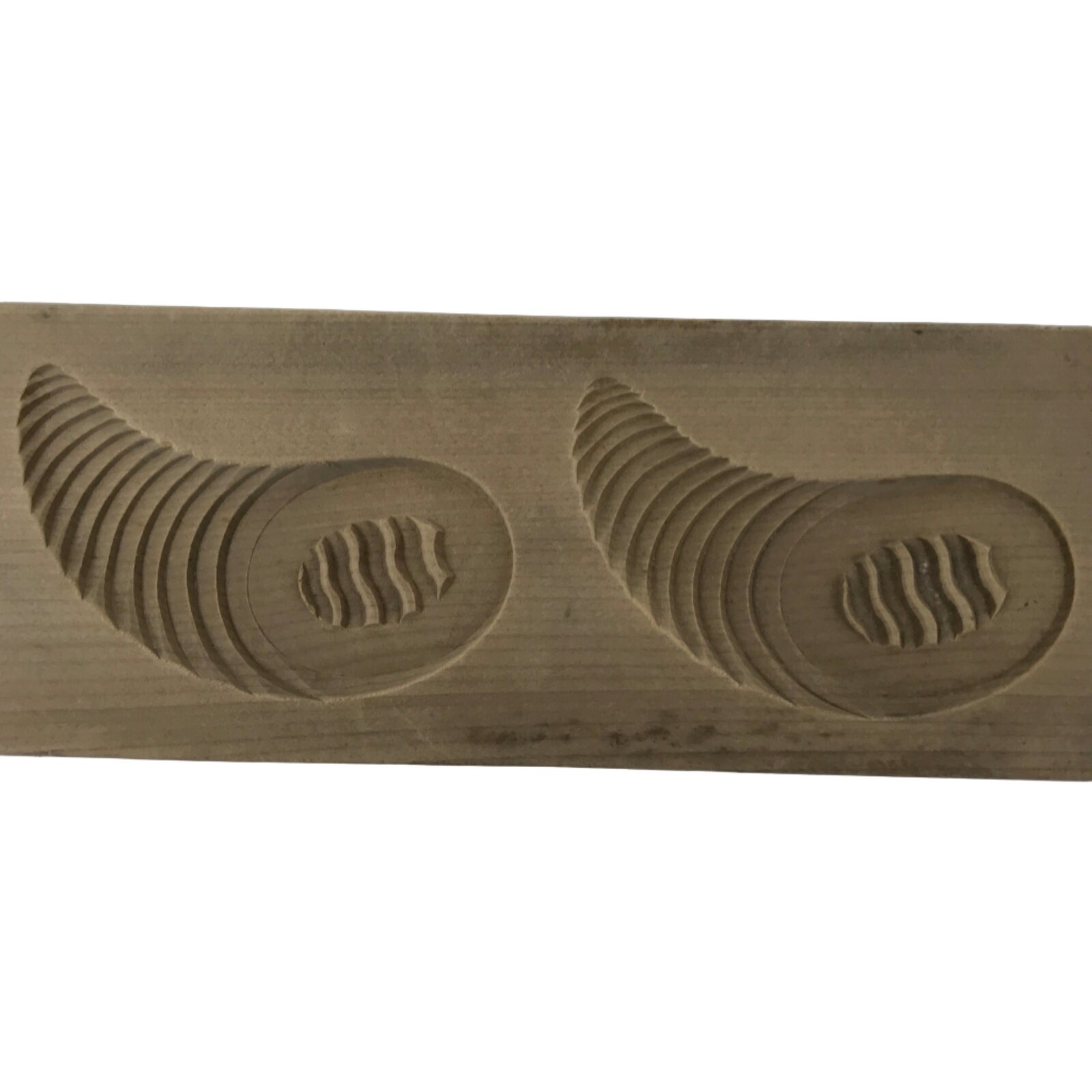 Japanese Wood Kashigata Cake Mold Vtg Sweet Wagashi Takenoko Bamboo Shoot Kg739