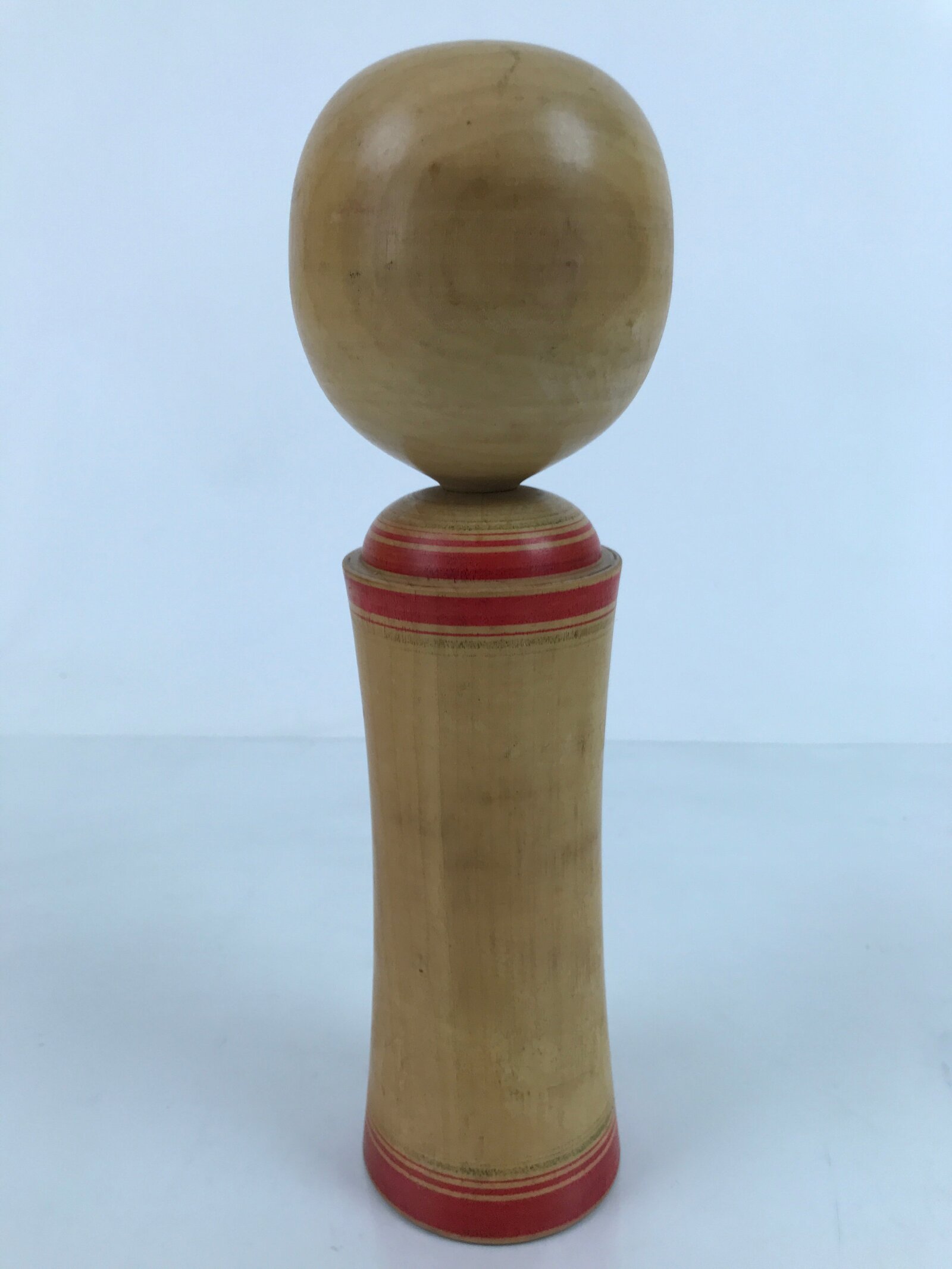 Japanese Wood Kokeshi Doll Figure Vtg Traditional Handmade Toy Red Floral KF688