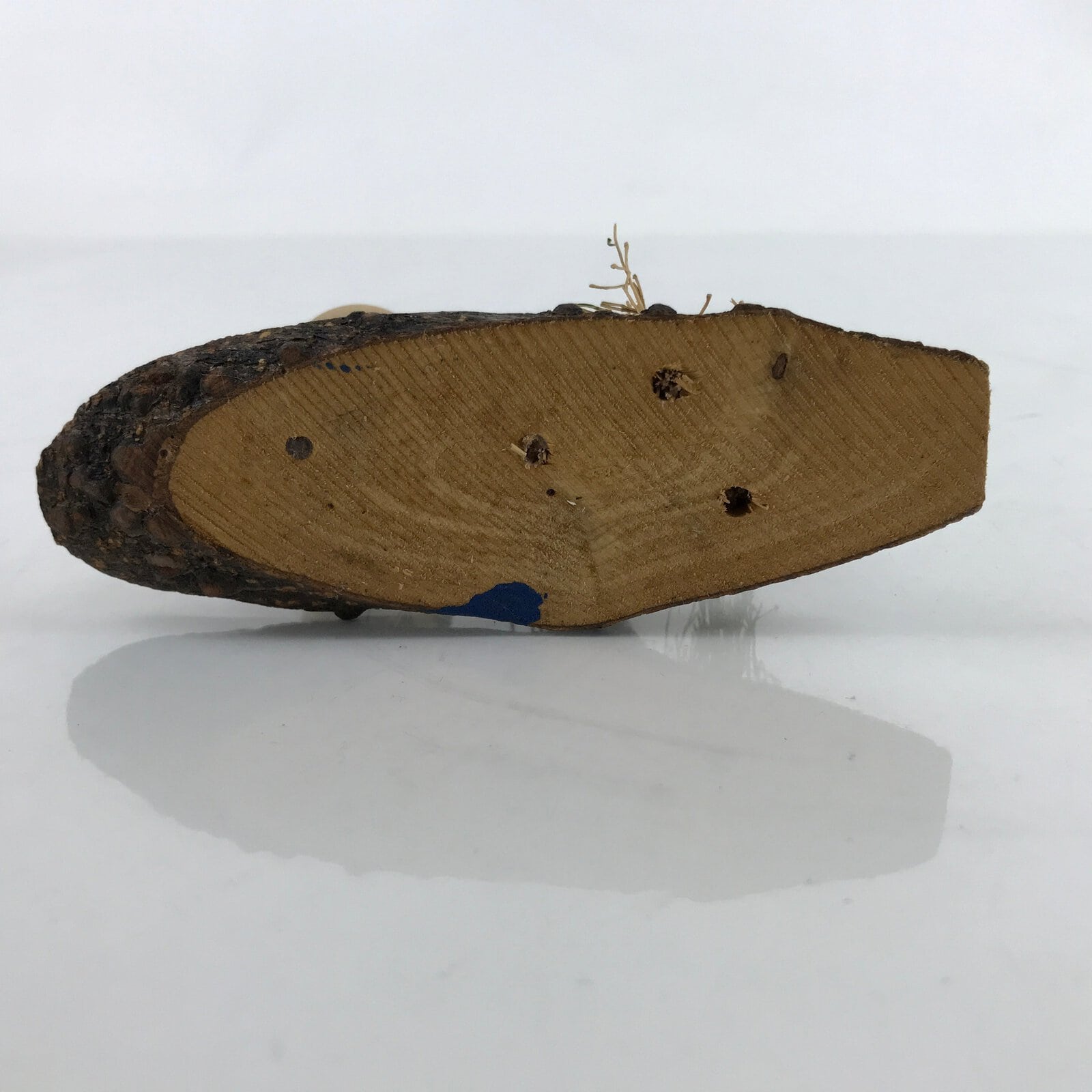 Japanese Wood Kokeshi Doll Vtg Bobblehead Fishing Traditional Toy Folk Art KF714