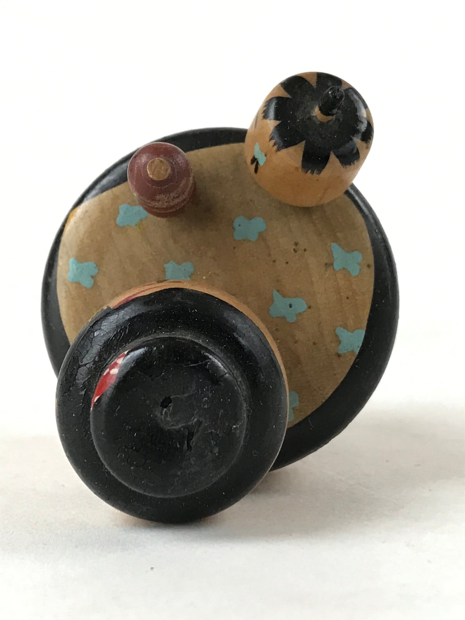 Japanese Wood Kokeshi Doll Woman Kid Dango Vtg Figurine Folk Art Toy KF667