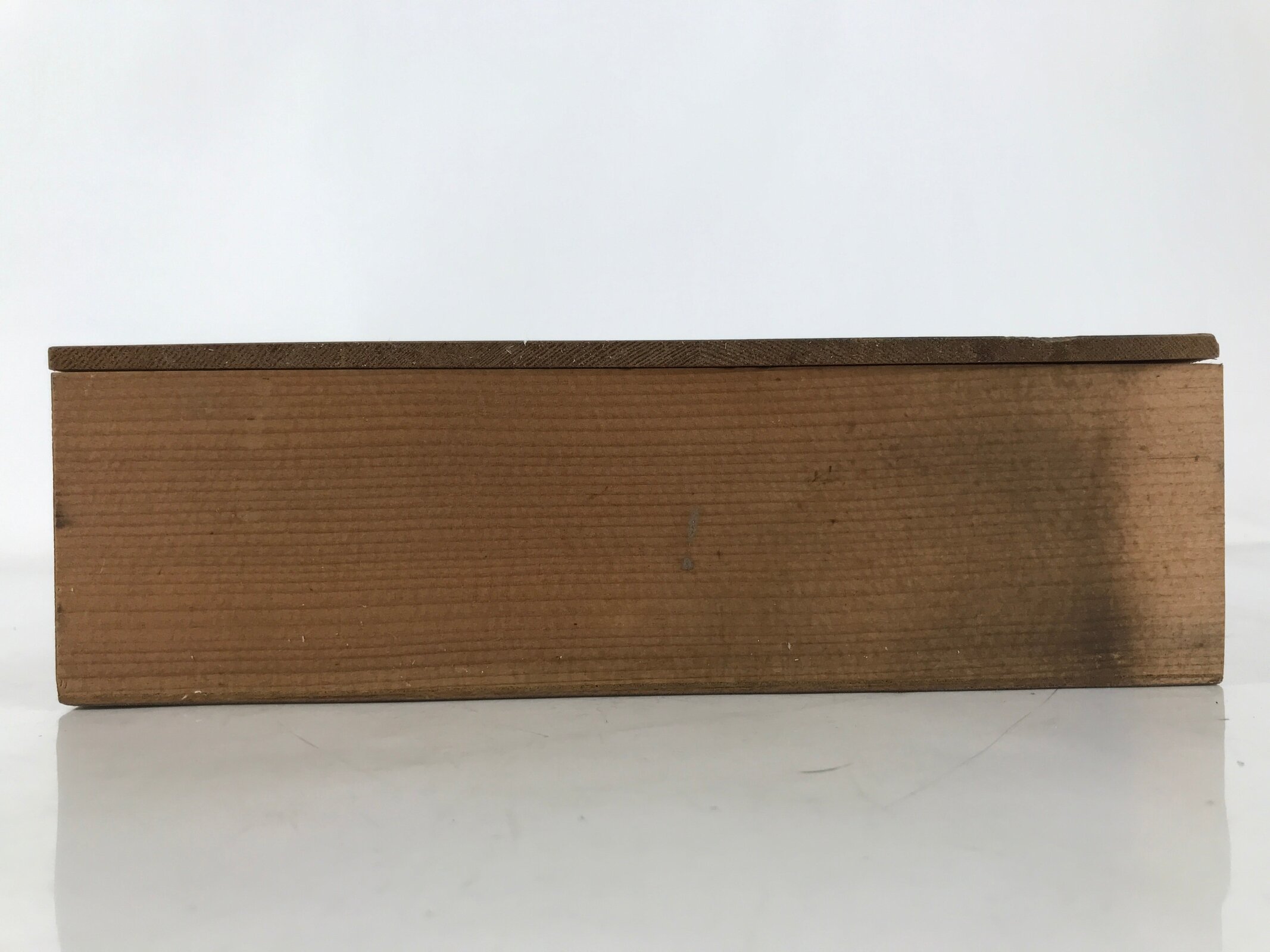 Japanese Wood Lidded Lacquer Bowl Storage Box Inside 23.3x23.3x6.6cm Brown X178