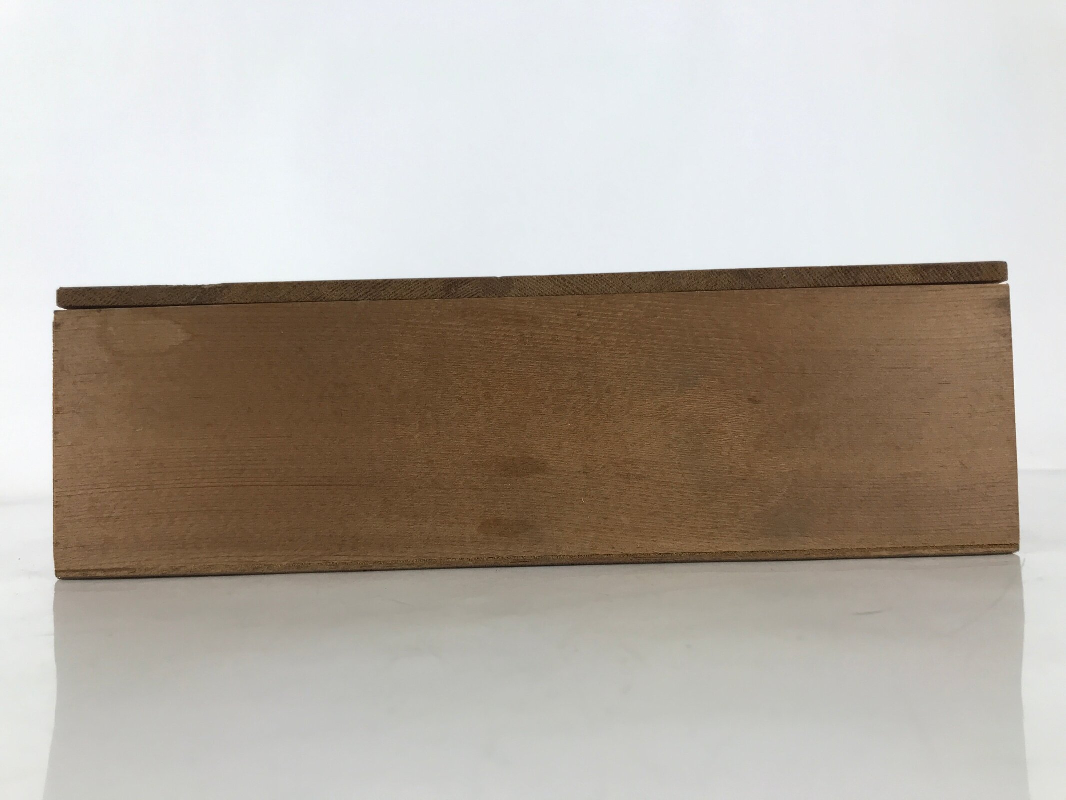 Japanese Wood Lidded Lacquer Bowl Storage Box Inside 23.3x23.3x6.6cm Brown X178