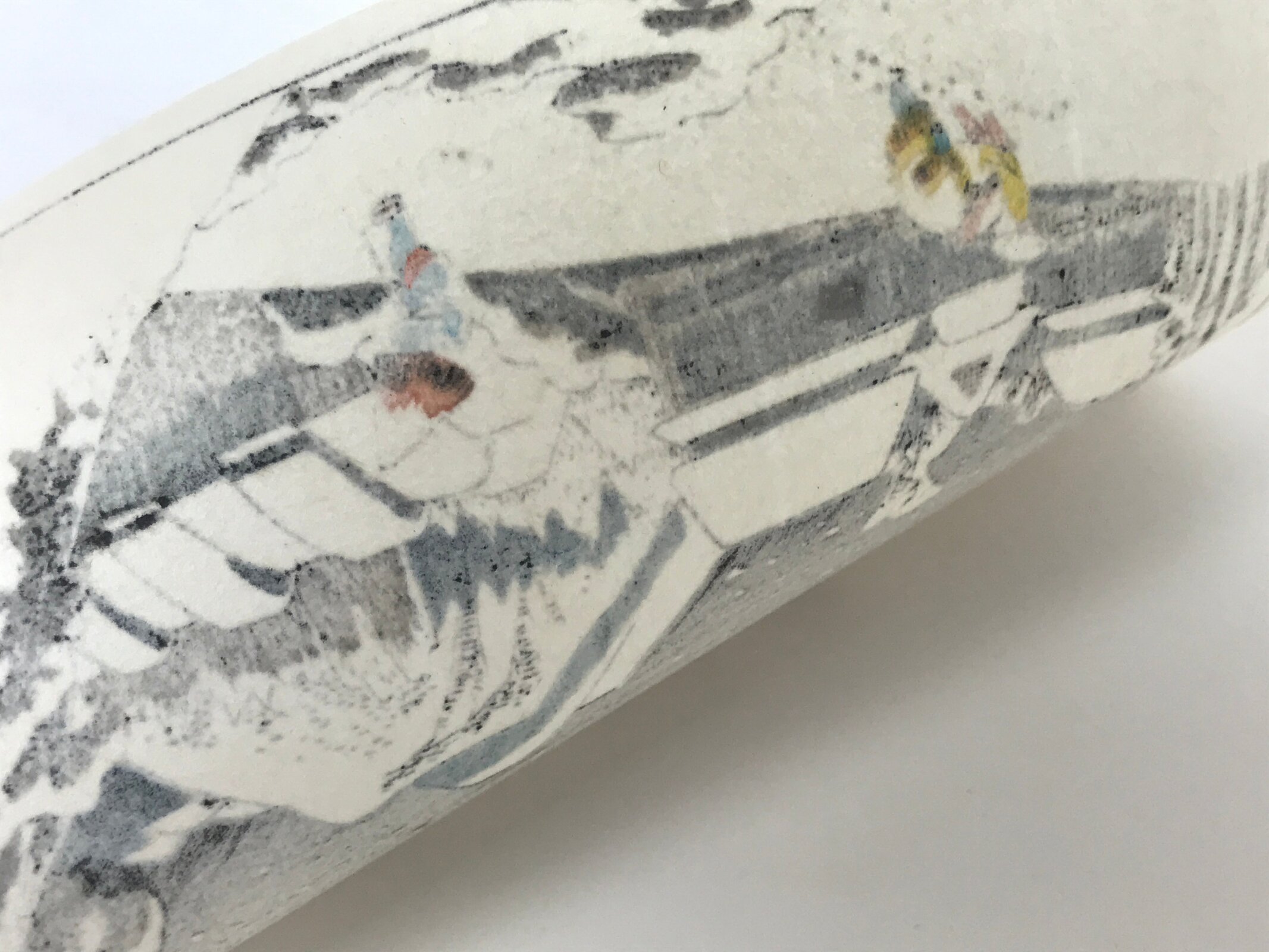 Japanese Woodblock Print Ukiyoe Reproduction Vtg Utagawa Hiroshige Snow P385