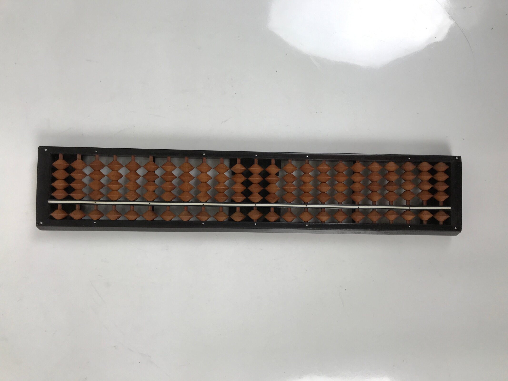 Japanese Wooden Abacus Soroban Math Calculating Tool Vtg 1/4 Beads 23 Rows ST73