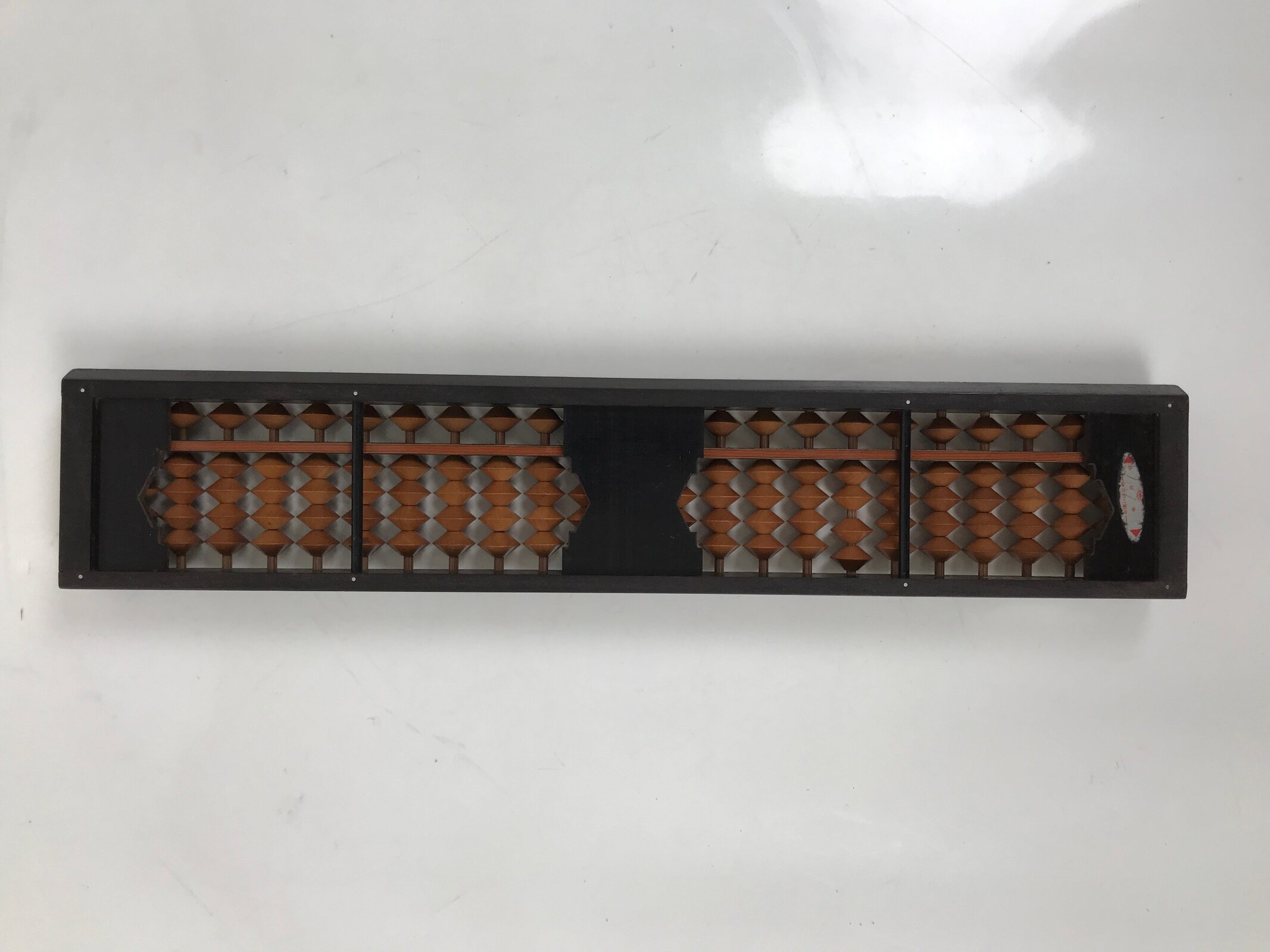 Japanese Wooden Abacus Soroban Math Calculating Tool Vtg 1/4 Beads 23 Rows ST73