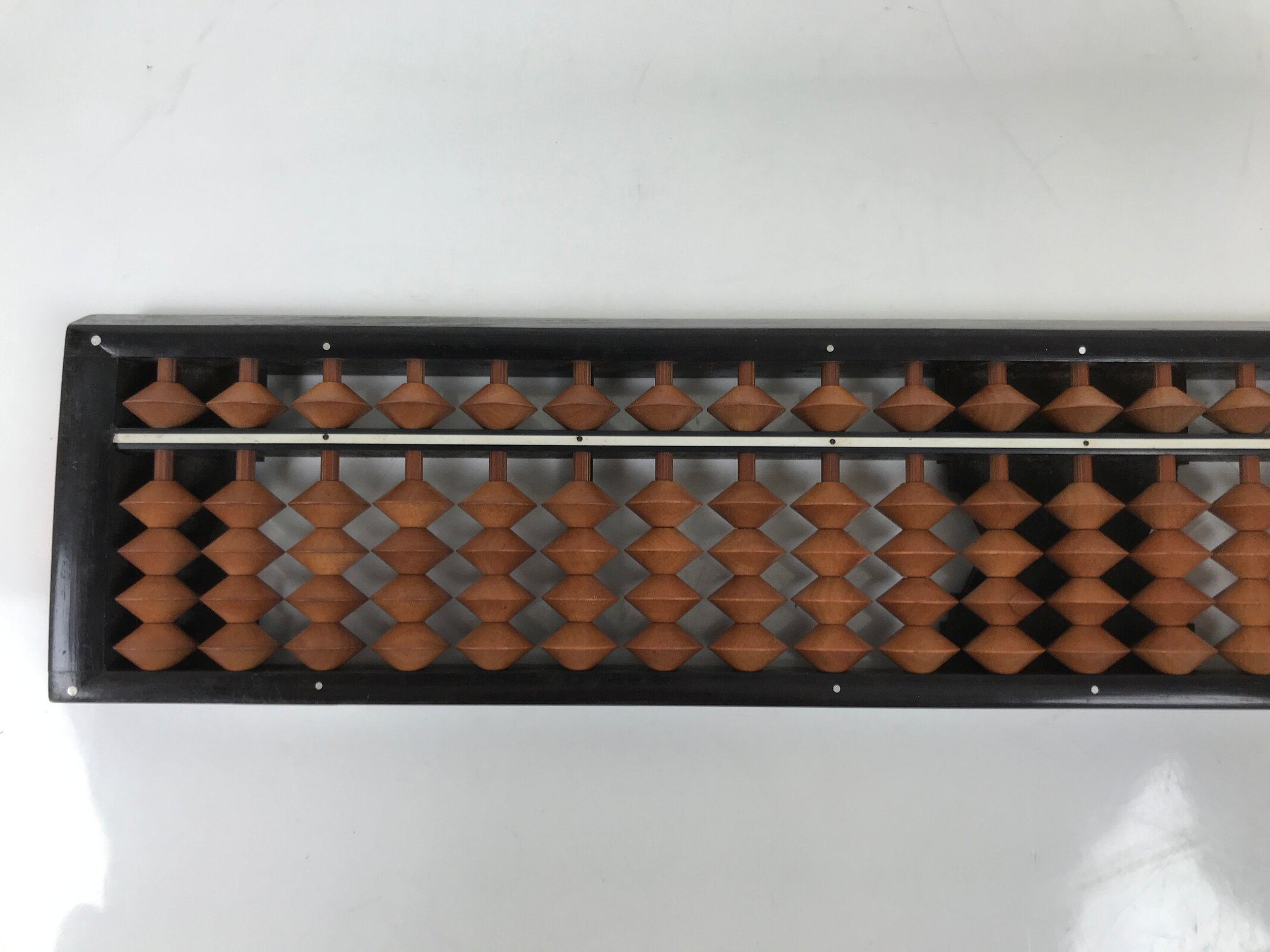 Japanese Wooden Abacus Soroban Math Calculating Tool Vtg 1/4 Beads 23 Rows ST73