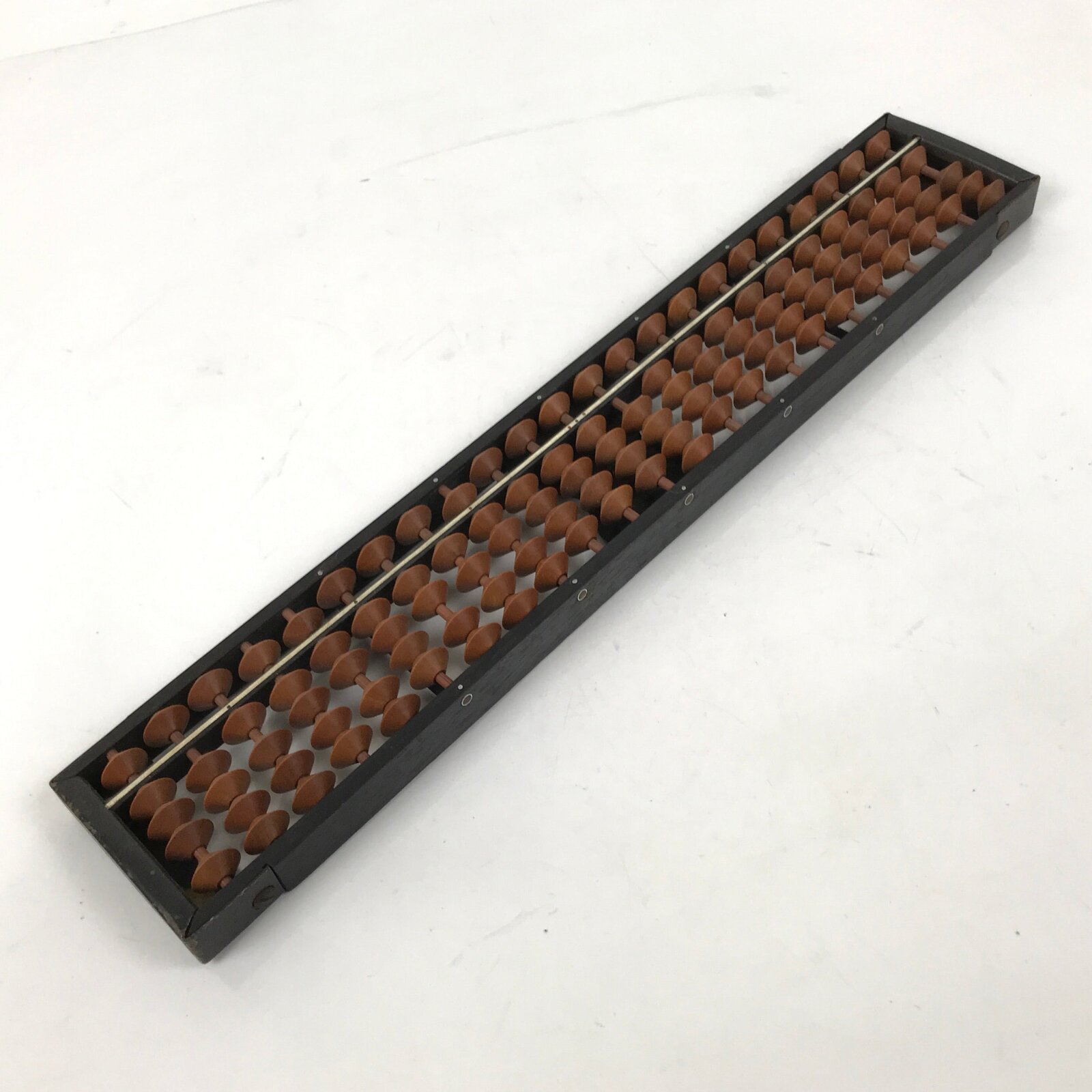 Japanese Wooden Abacus Soroban Math Calculating Tool Vtg 1/4 Beads 23 Rows ST75