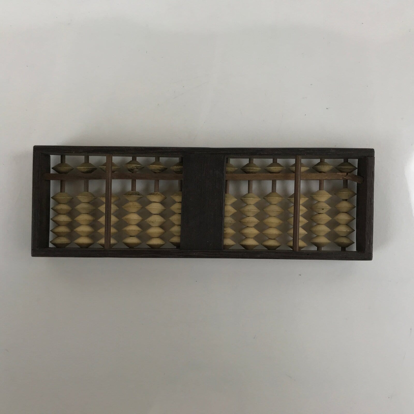 Japanese Wooden Abacus Soroban Math Calculating Tool Vtg 1/5 Beads 13 Rows ST54