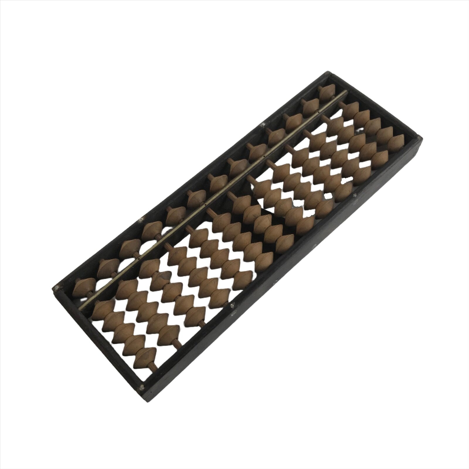 Japanese Wooden Abacus Soroban Math Calculating Tool Vtg 1/5 Beads 13 Rows ST63