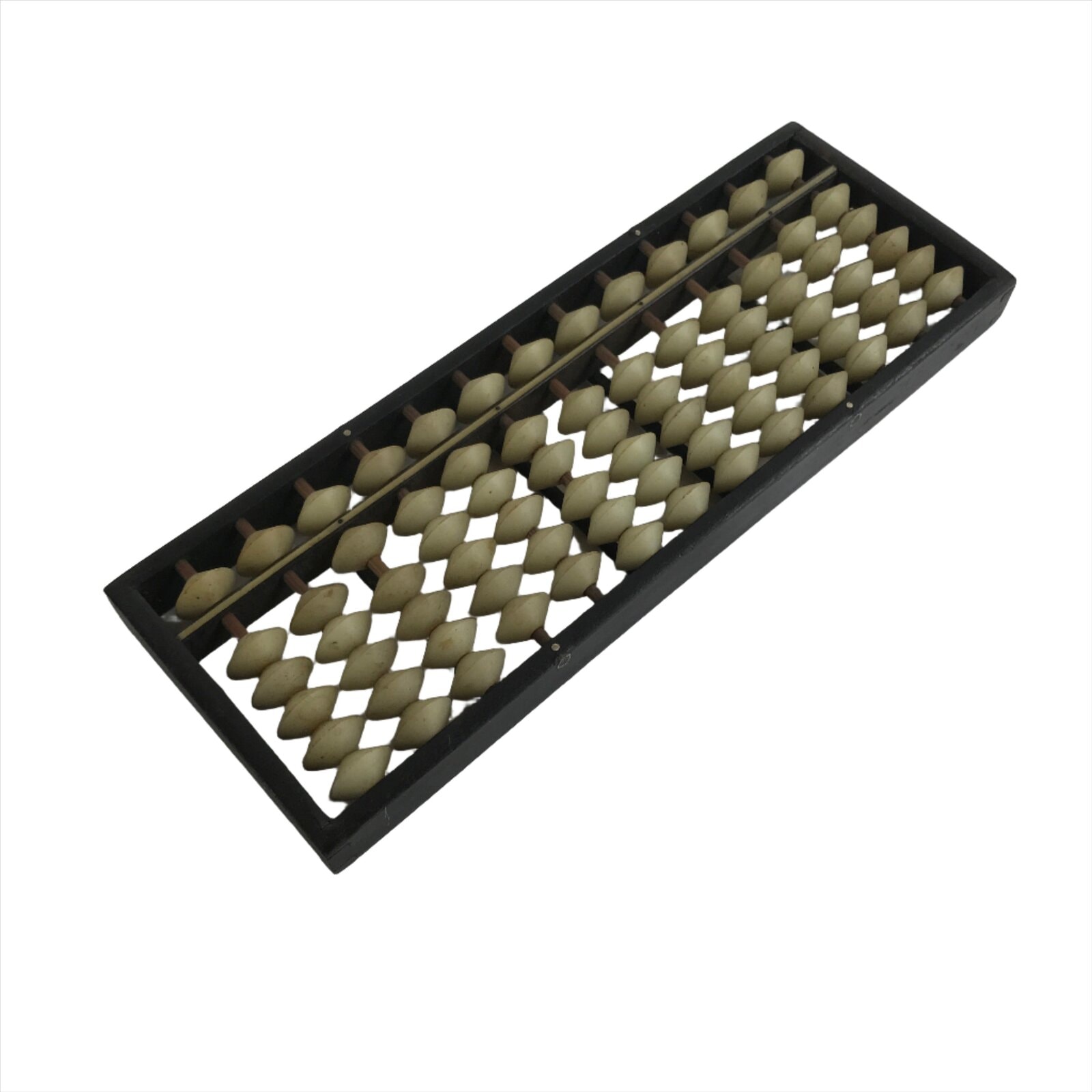 Japanese Wooden Abacus Soroban Math Calculating Tool Vtg 1/5 Beads 13 Rows ST65