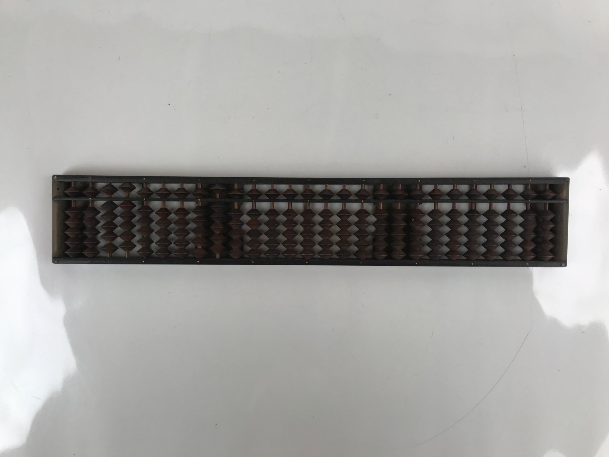 Japanese Wooden Abacus Soroban Math Calculating Tool Vtg 1/5 Beads 27 Rows ST57