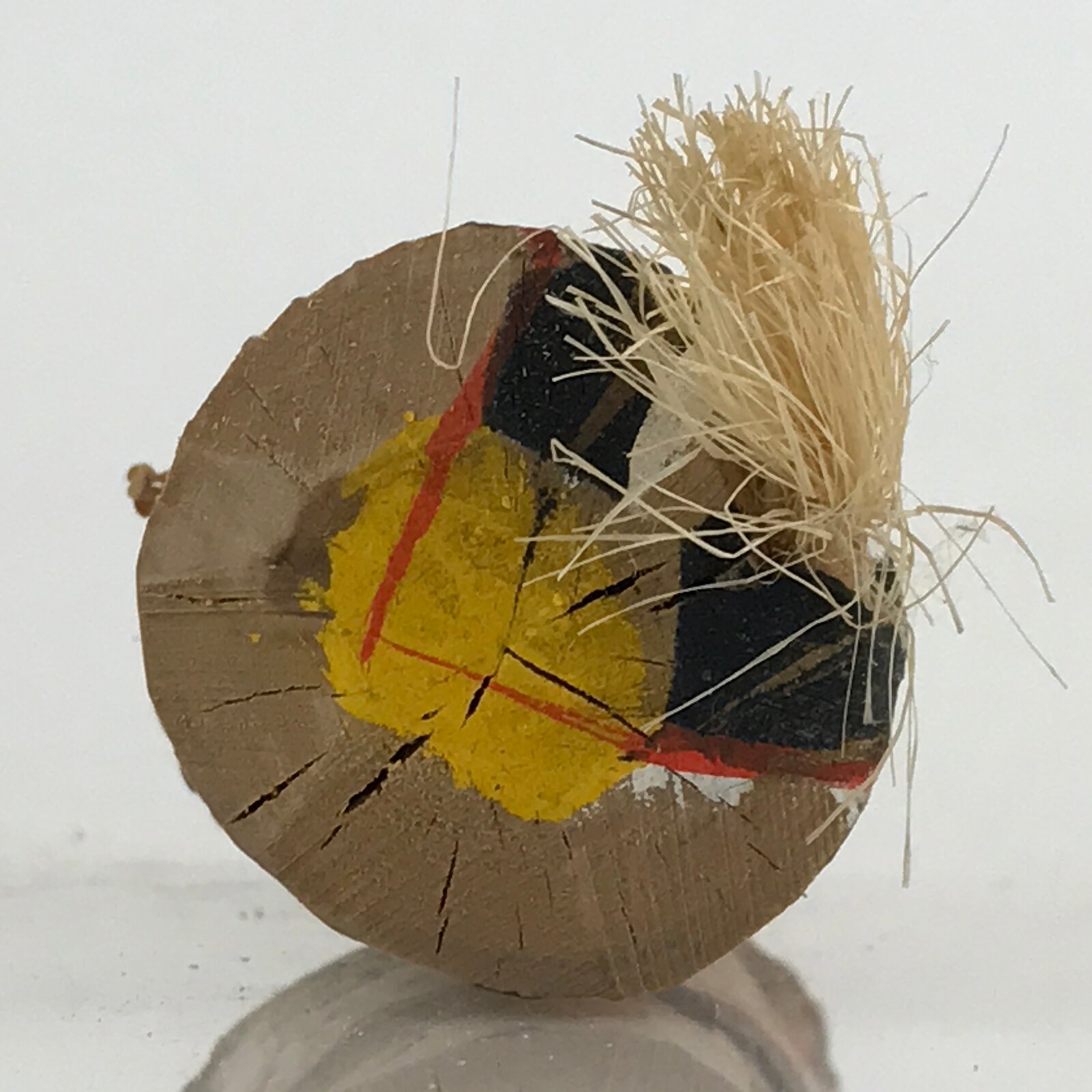 Japanese Wooden Amulet Doll Vtg Figurine Traditional Craft Toy Kokeshi KF613