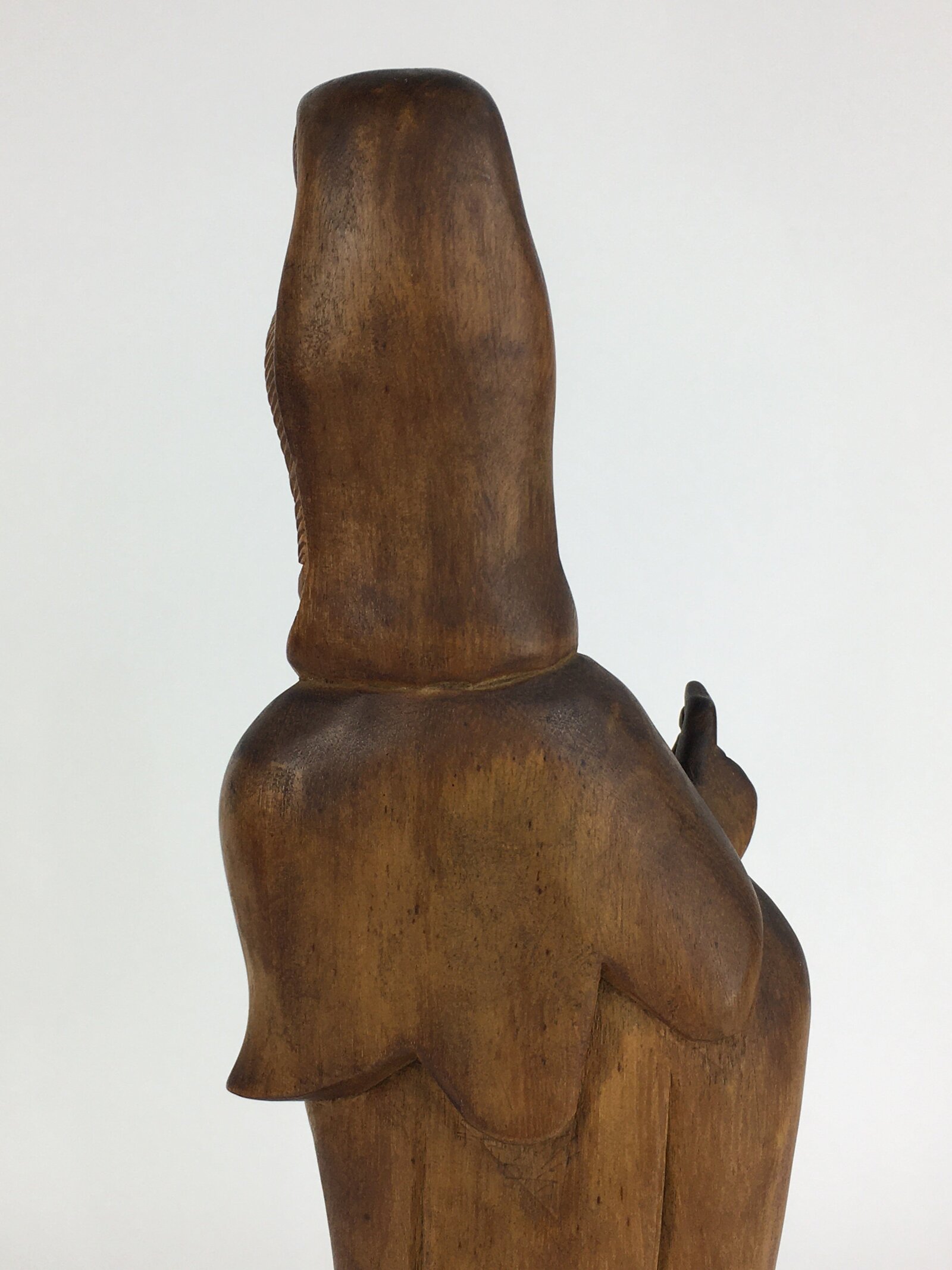 Japanese Wooden Buddhist Art Kannon Bosatsu Statue Vtg Mokuzo BD802