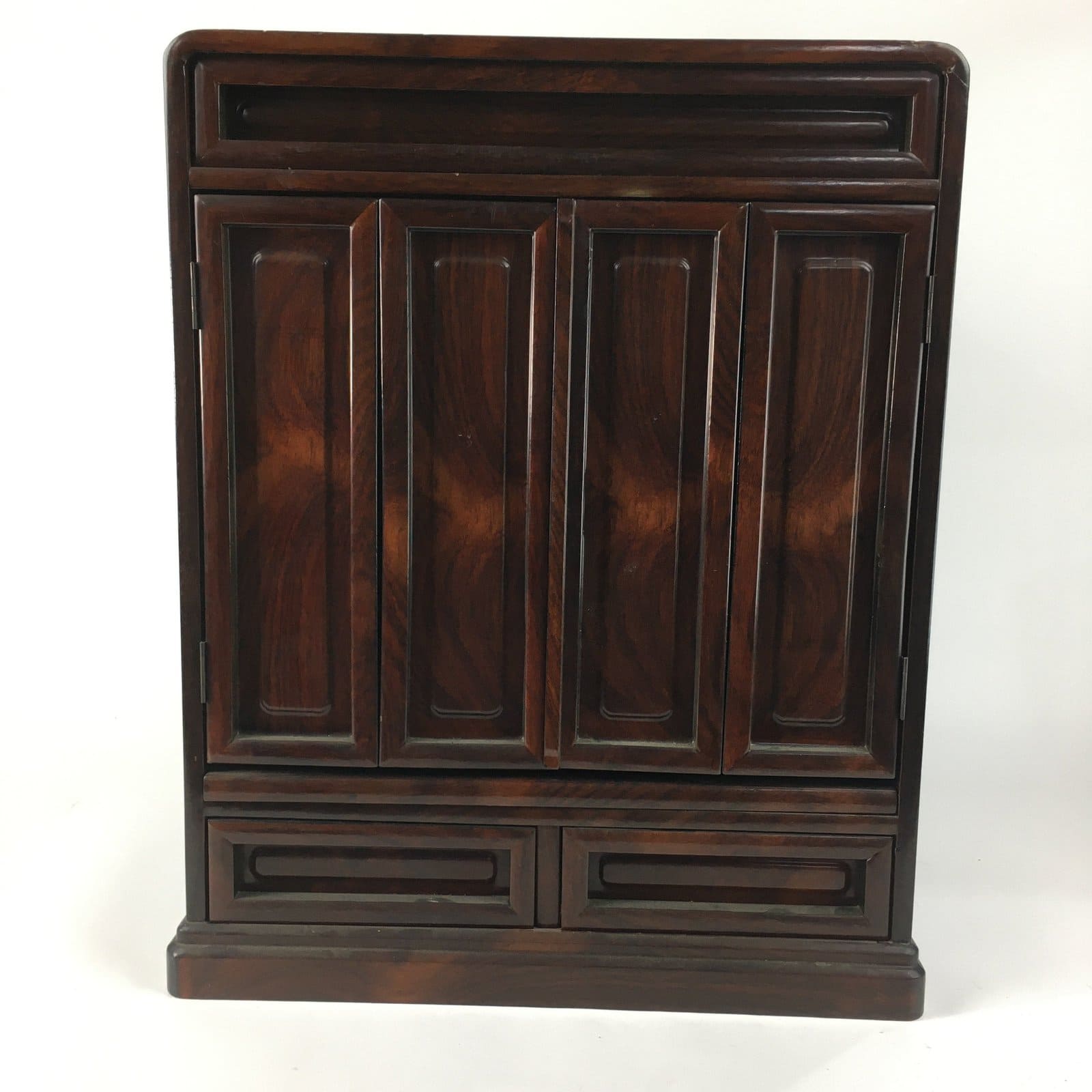 Japanese Wooden Buddhist altar Vtg Butsudan Wood Cabinet Brown T243