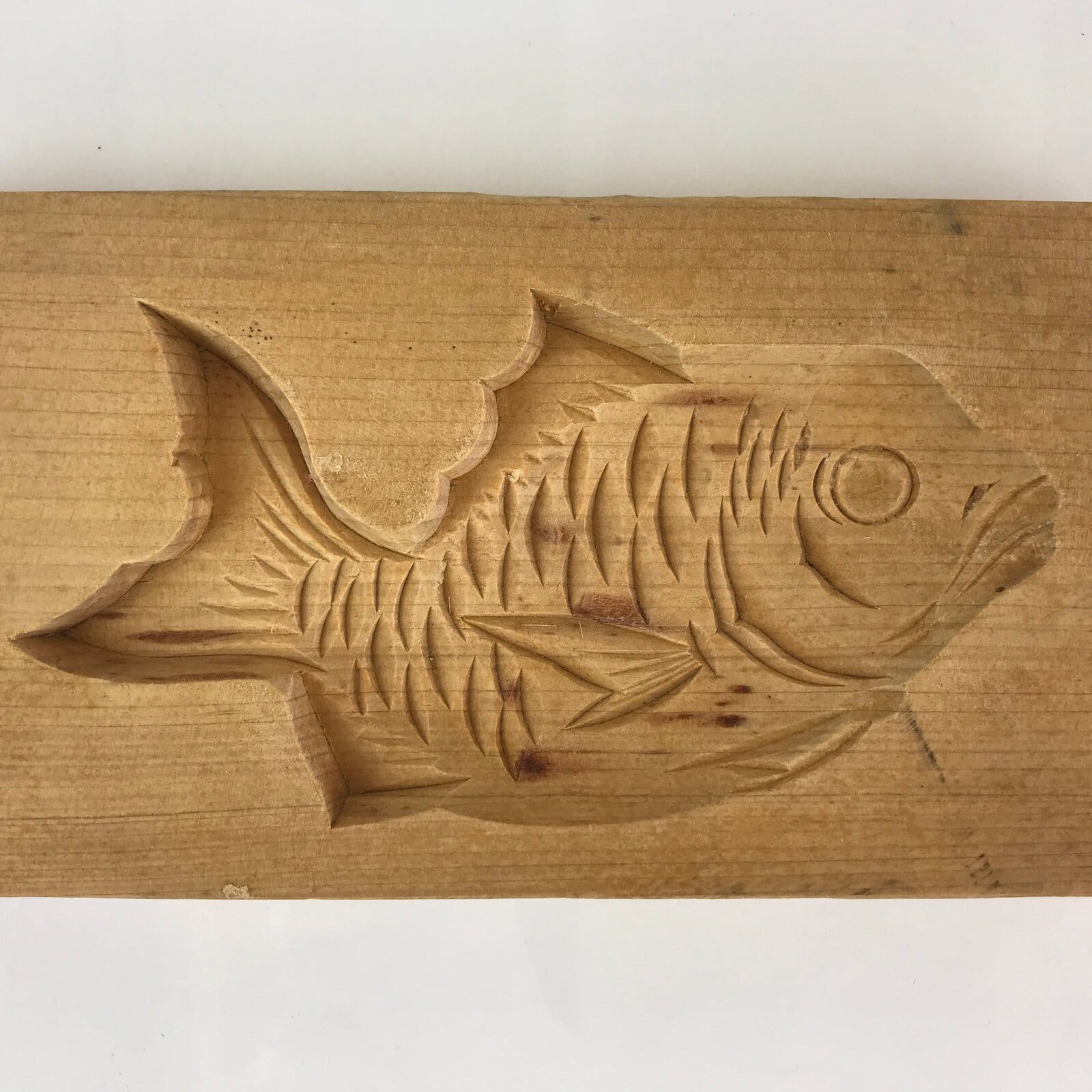 Japanese Wooden Cake Mold Kashigata Sweets Vtg Sea Bream Kg391