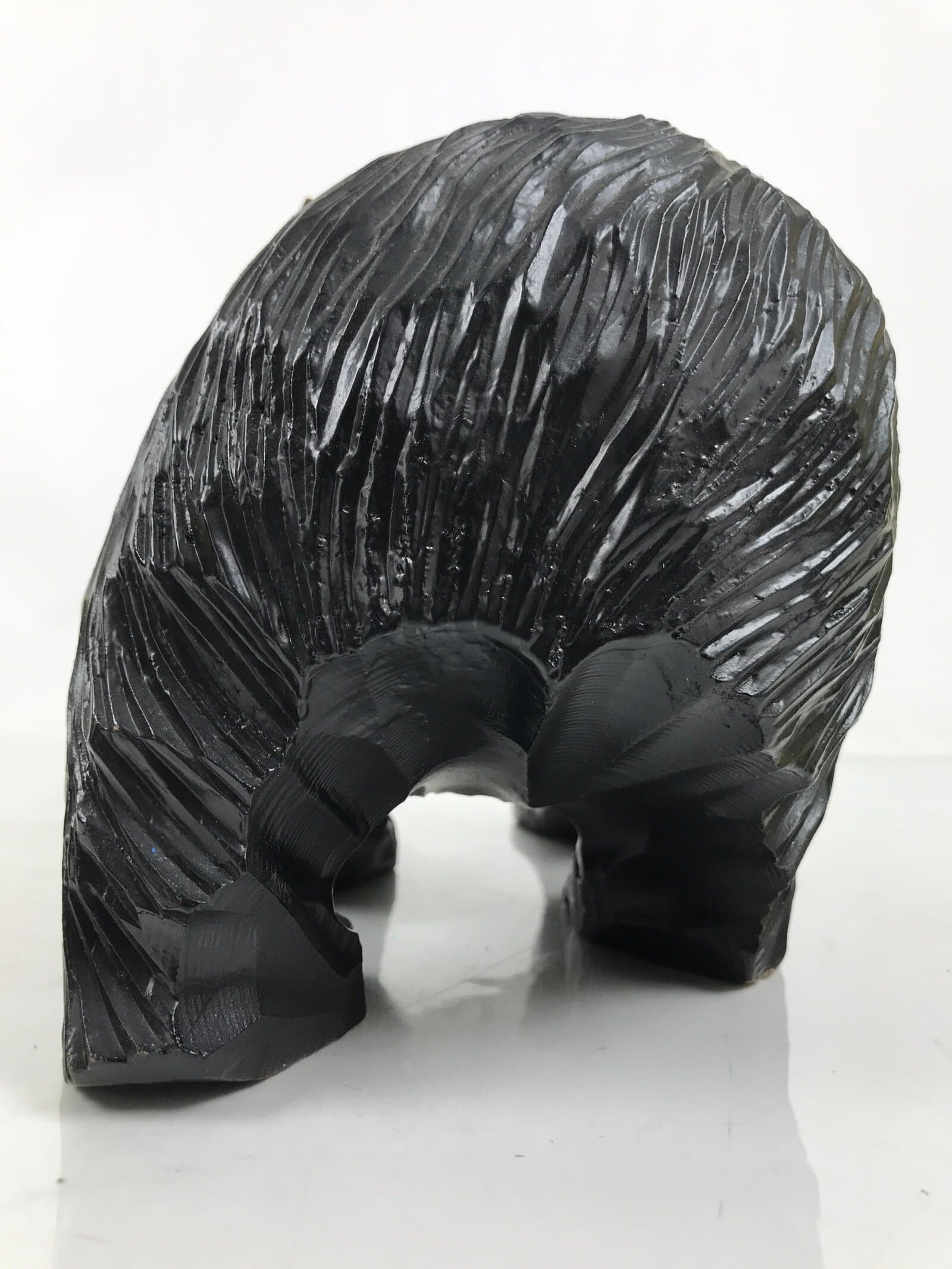 Japanese Wooden Carved Ainu Bear Statue Vtg Sculpture Hokkaido Brown AB121