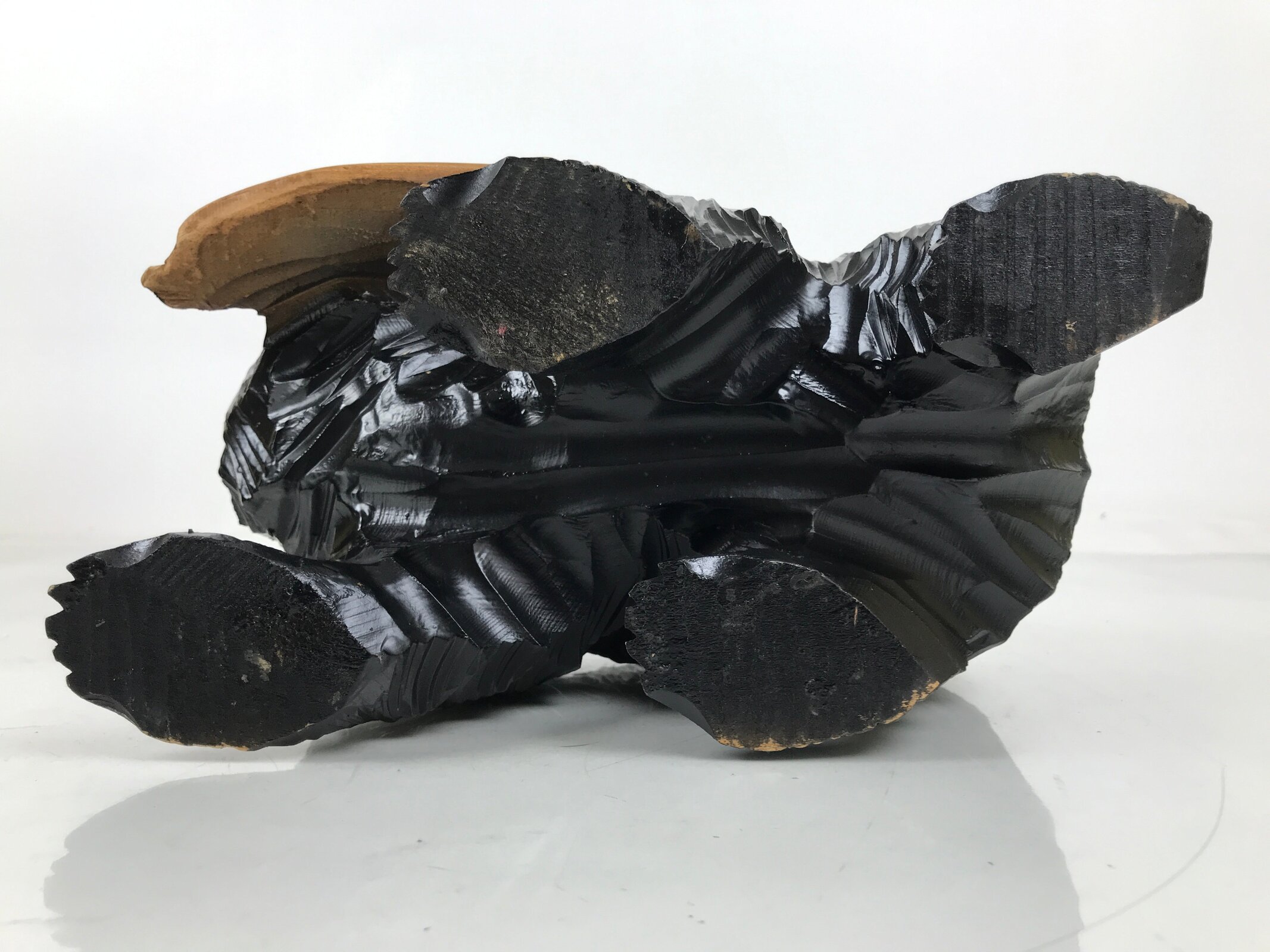 Japanese Wooden Carved Ainu Bear Statue Vtg Sculpture Hokkaido Brown AB121