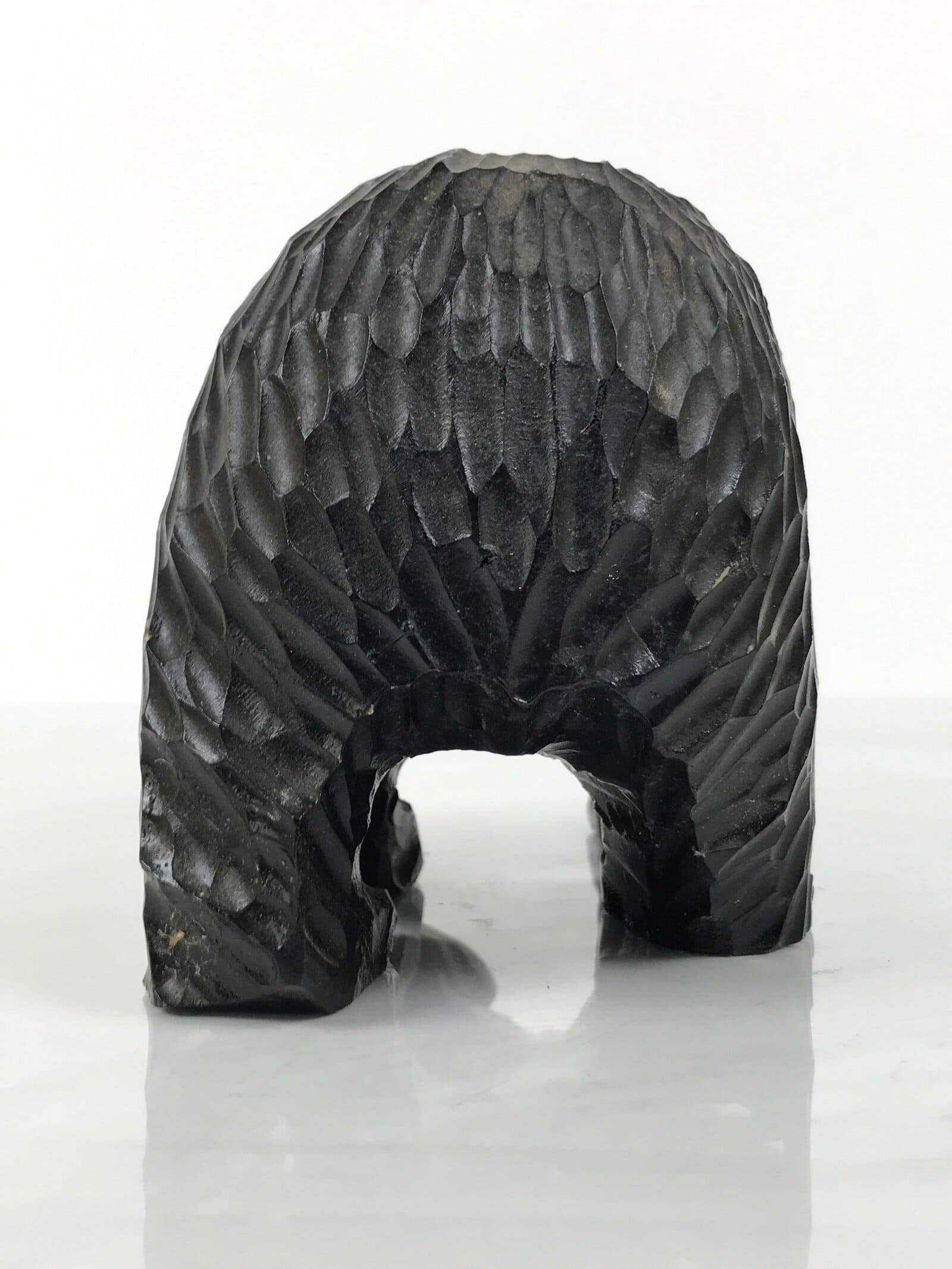 Japanese Wooden Carved Ainu Bear Statue Vtg Sculpture Hokkaido Brown AB127