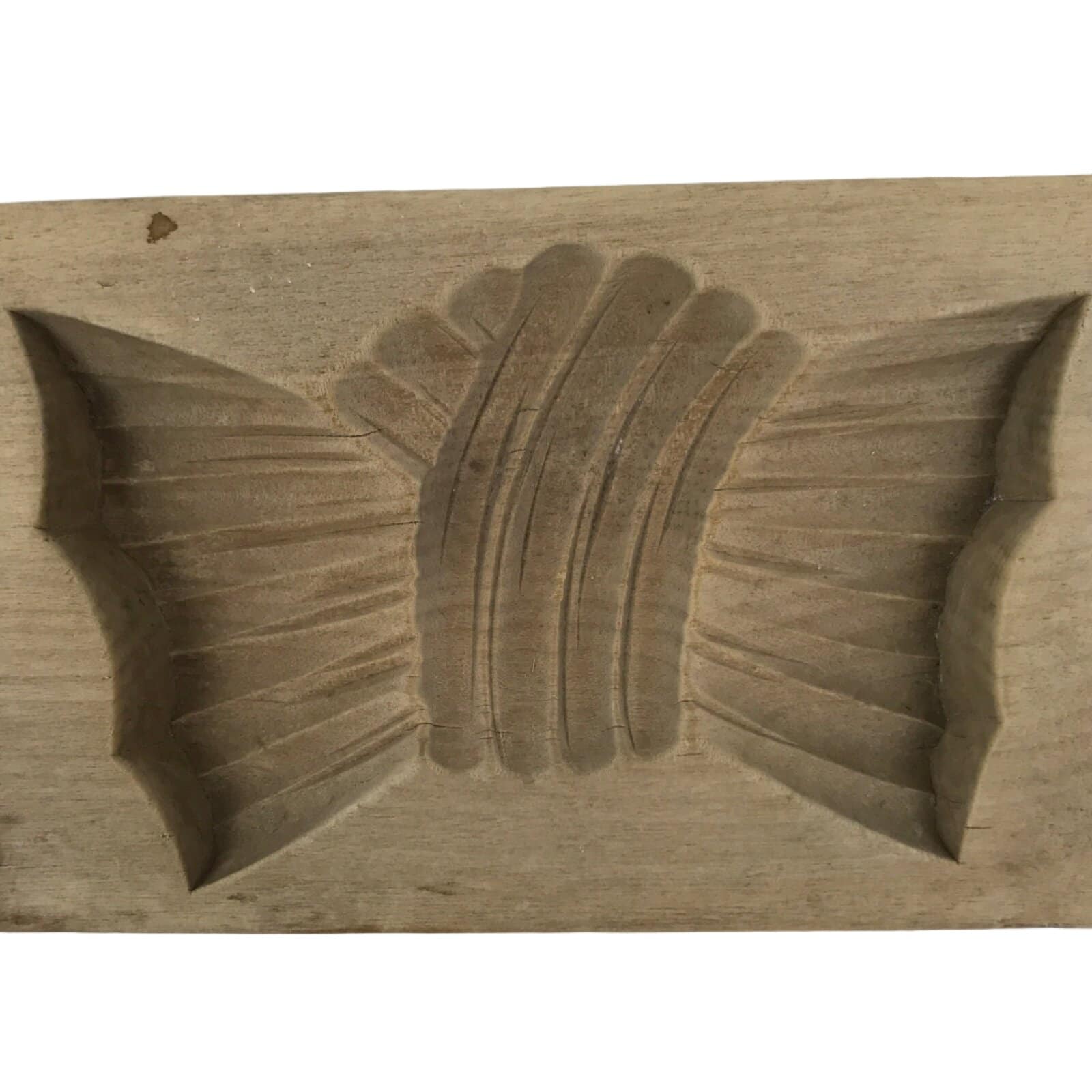 Japanese Wooden Carved Kashigata Cake Mold Sweet Wagashi Tied Kombu Kelp Kg781