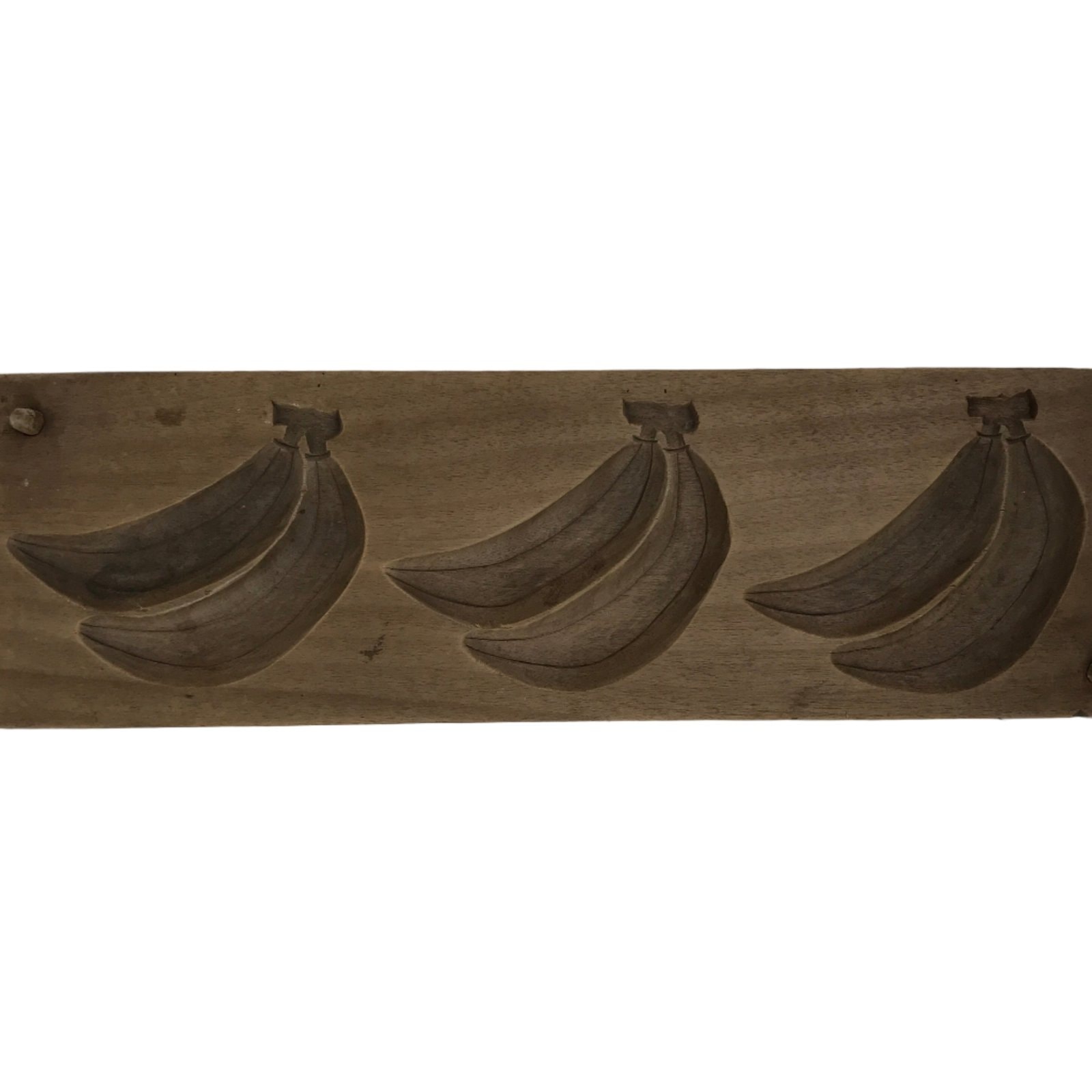 Japanese Wooden Carved Kashigata Cake Mold Vtg Sweet Wagashi Banana Fruit Kg774