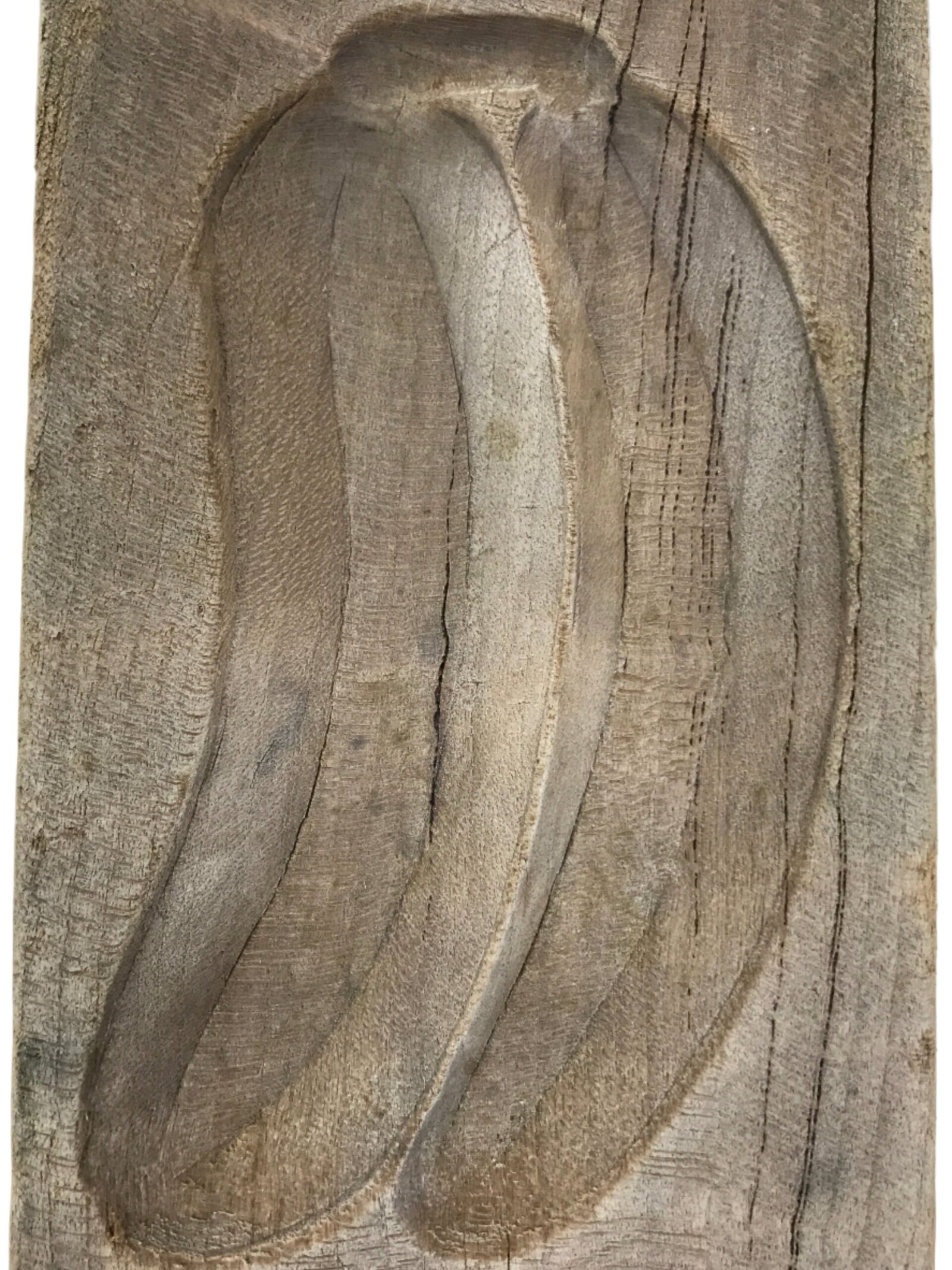 Japanese Wooden Carved Kashigata Cake Mold Vtg Sweet Wagashi Banana Fruit Kg798