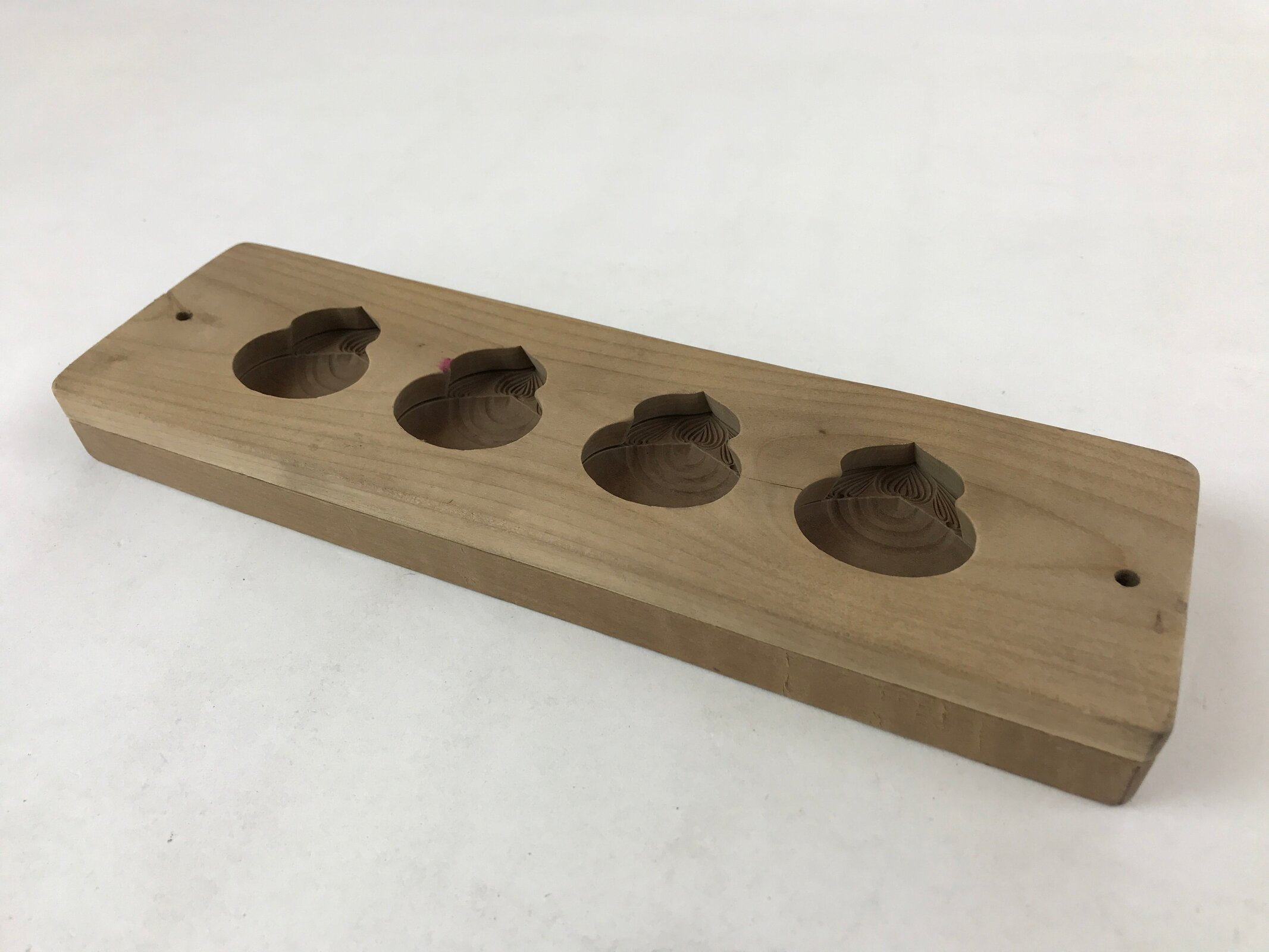 Japanese Wooden Carved Kashigata Cake Mold Vtg Sweet Wagashi Inari Kg514